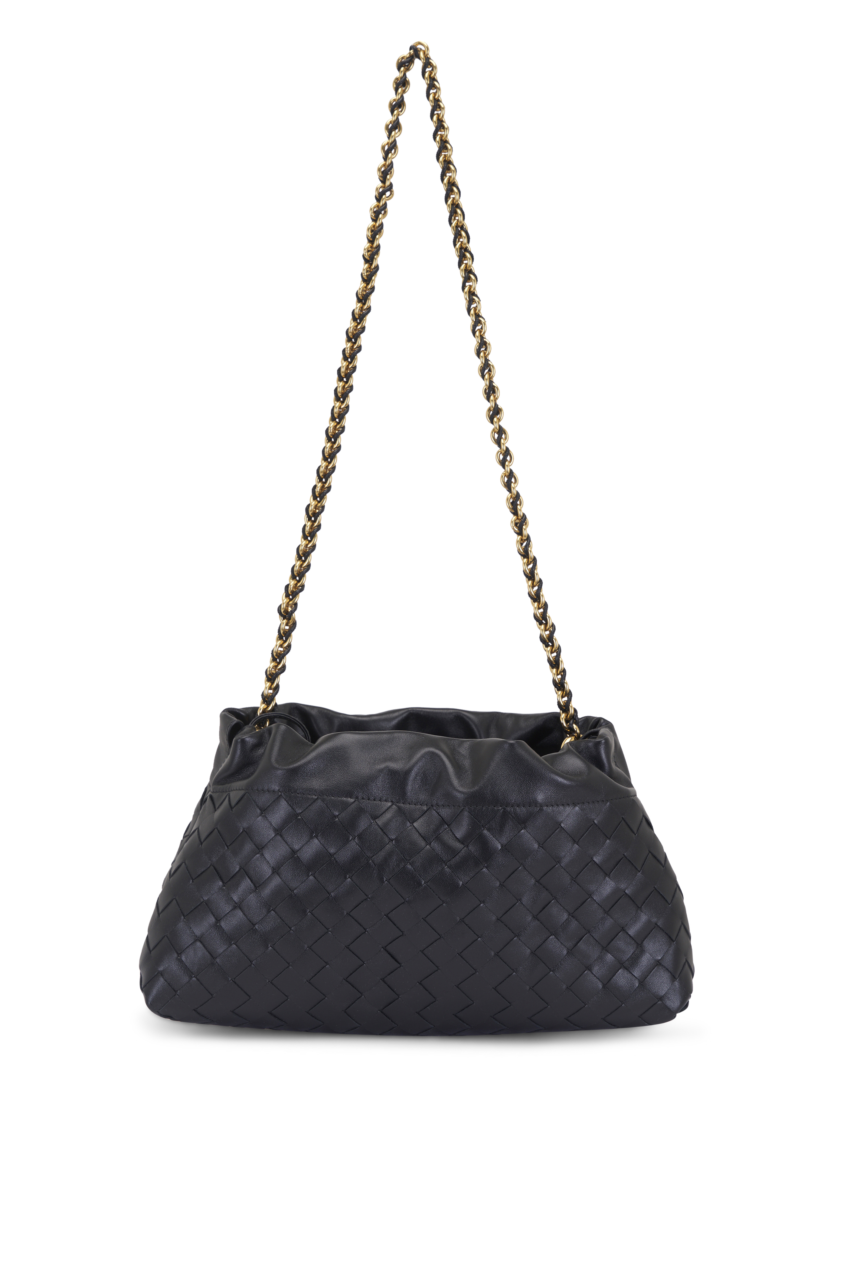 Bottega Veneta - Gemelli Black Leather Multipocket Shoulder Bag