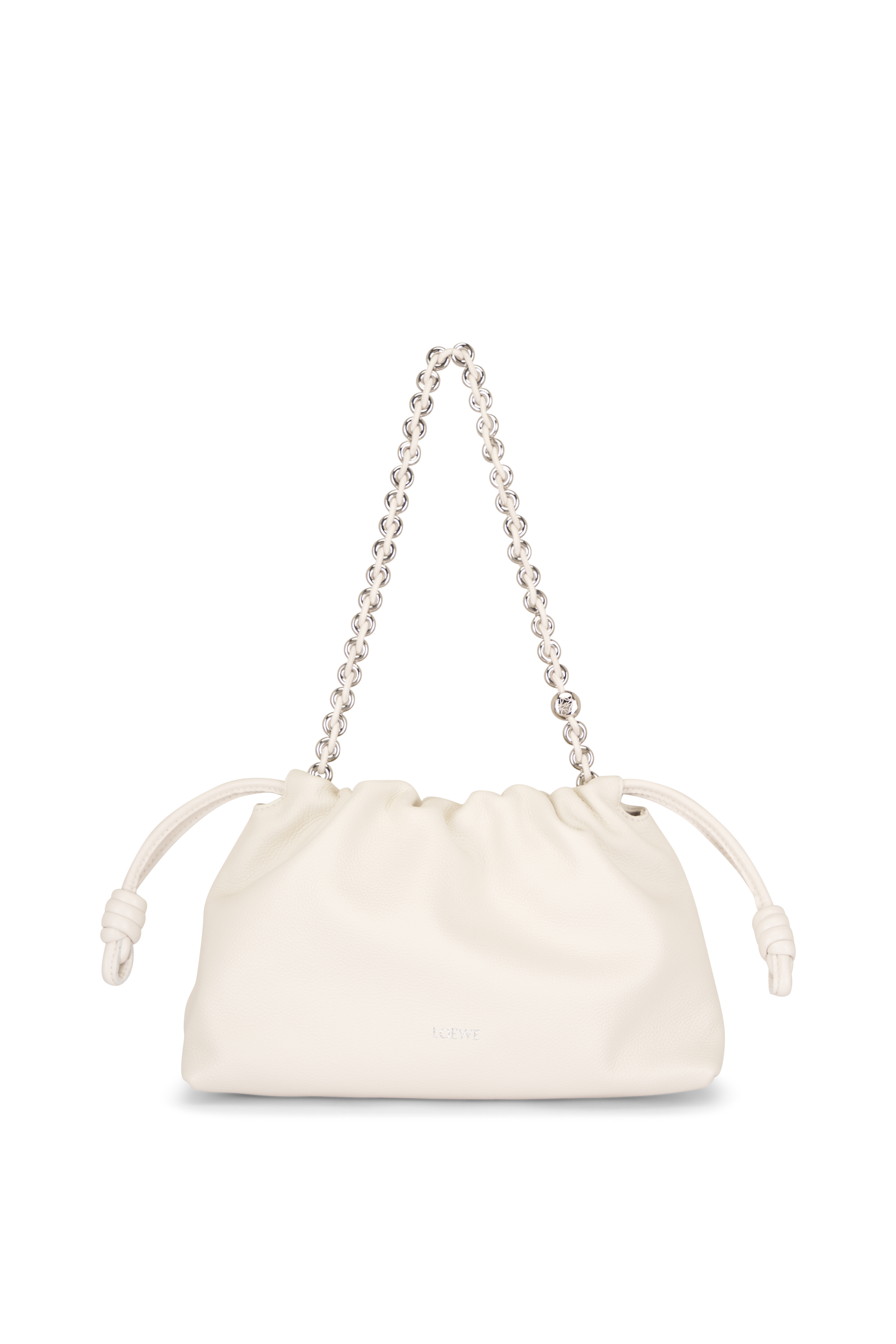 Akris - Medium Ai White Trapezoid Lasercut Shoulder Bag