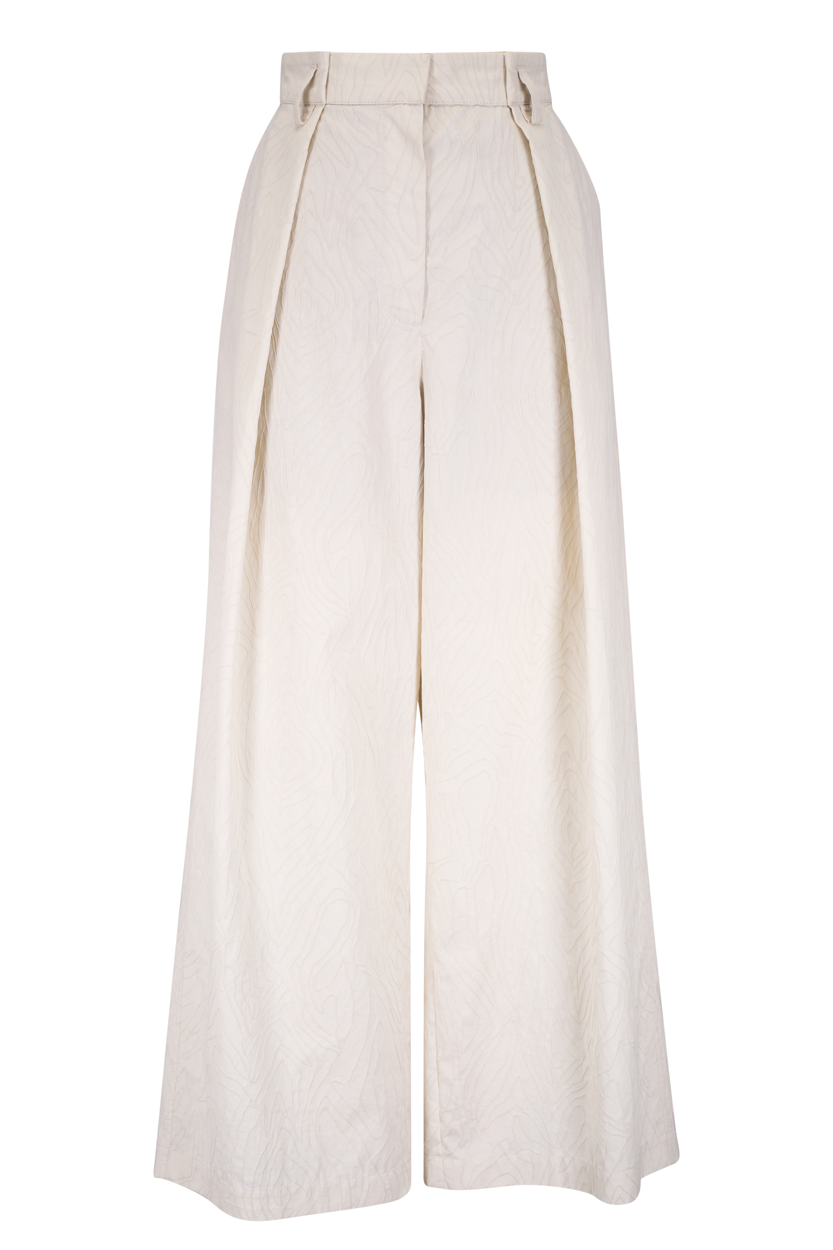 ボトムスその他 BRUNELLO CUCINELLI Cotton twill Capri trousers with necklace Brunello Cucinelli Cotton Twill Capri Trousers With Necklace