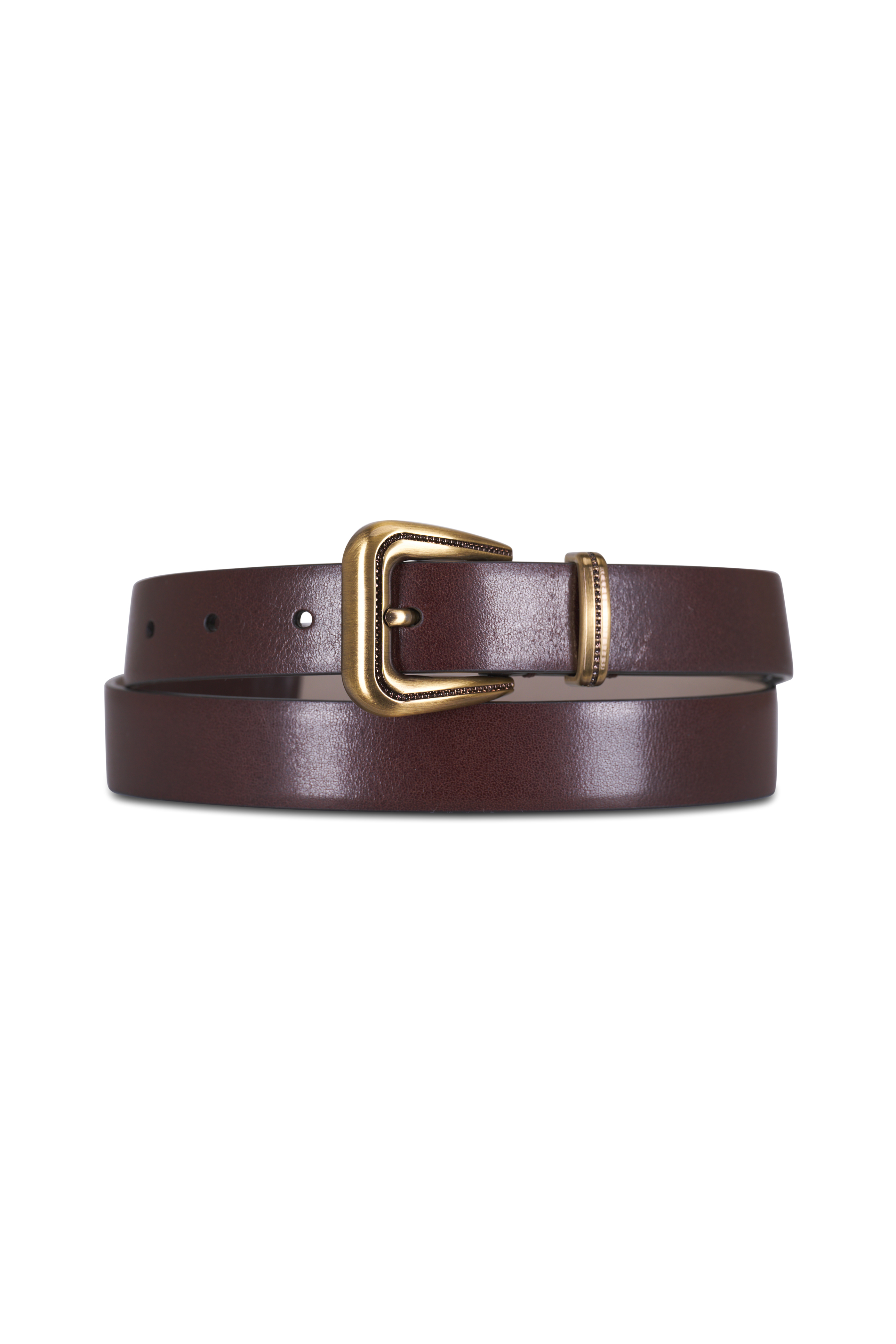 Brunello Cucinelli - Sesame Pebbled Leather Belt