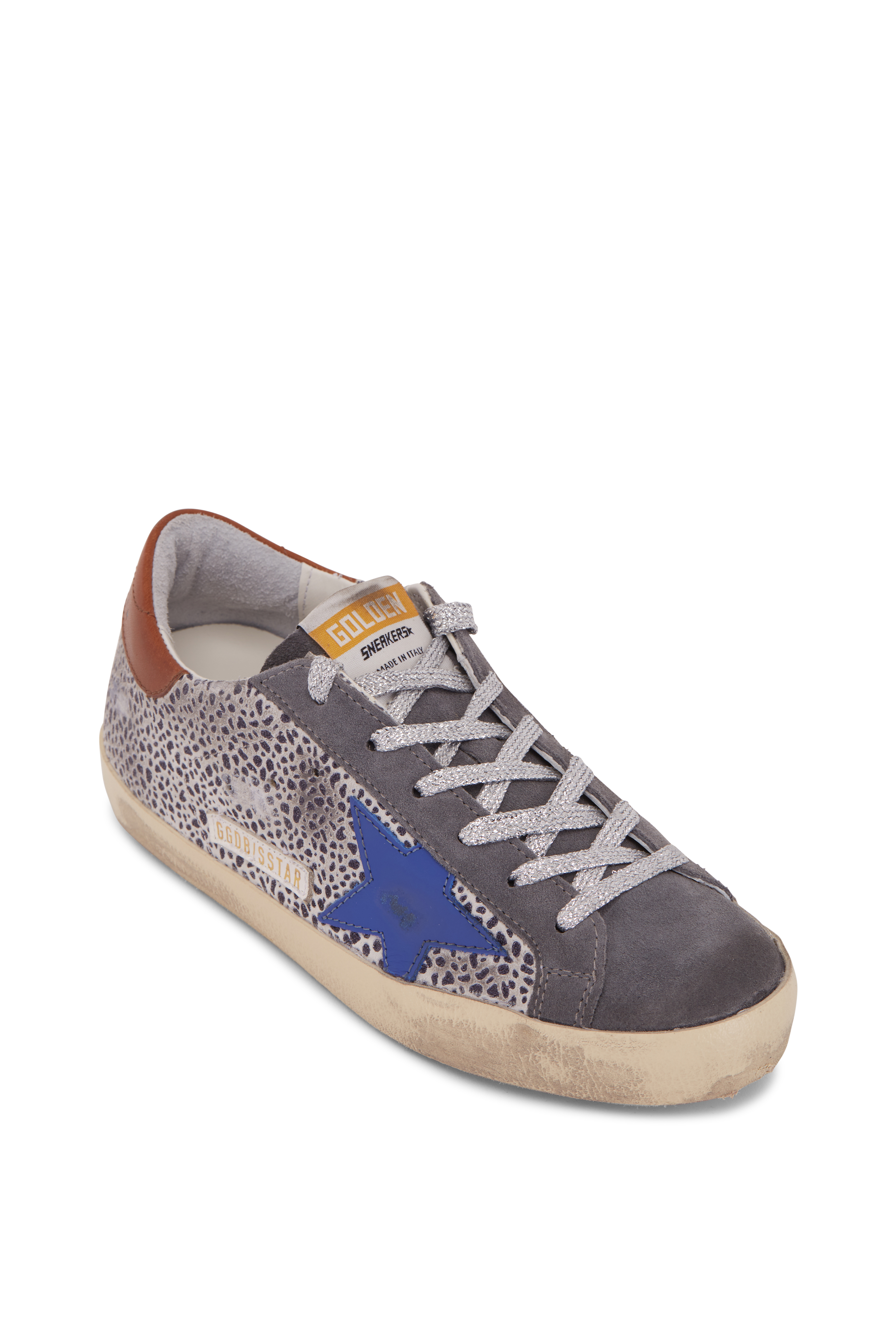 Golden Goose Running Sole Sneakers in Silver/White/Cream/Smoke Grey/Silver  – Hampden Clothing