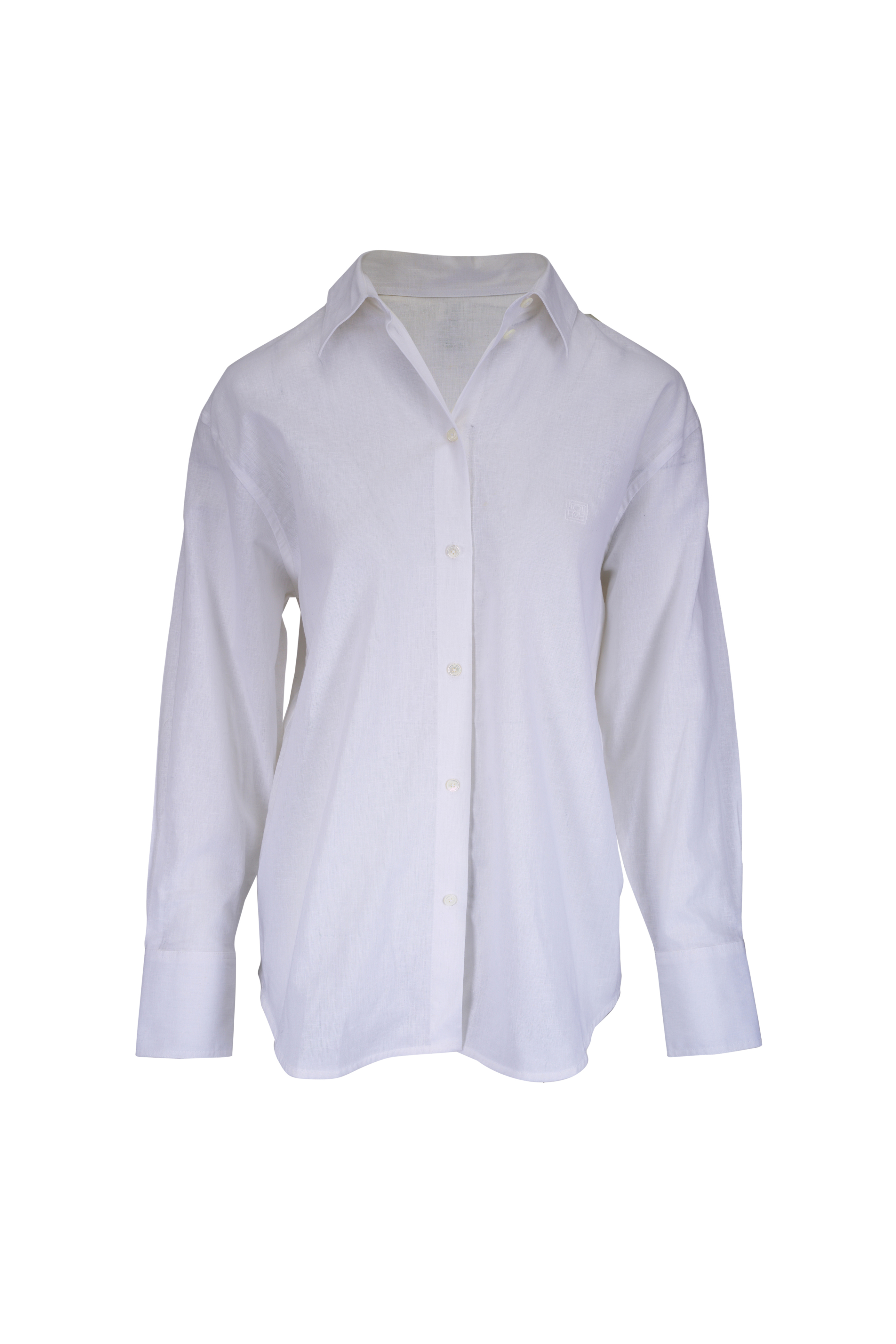 Totême - Off White Drawstring Cotton Shirt | Mitchell Stores