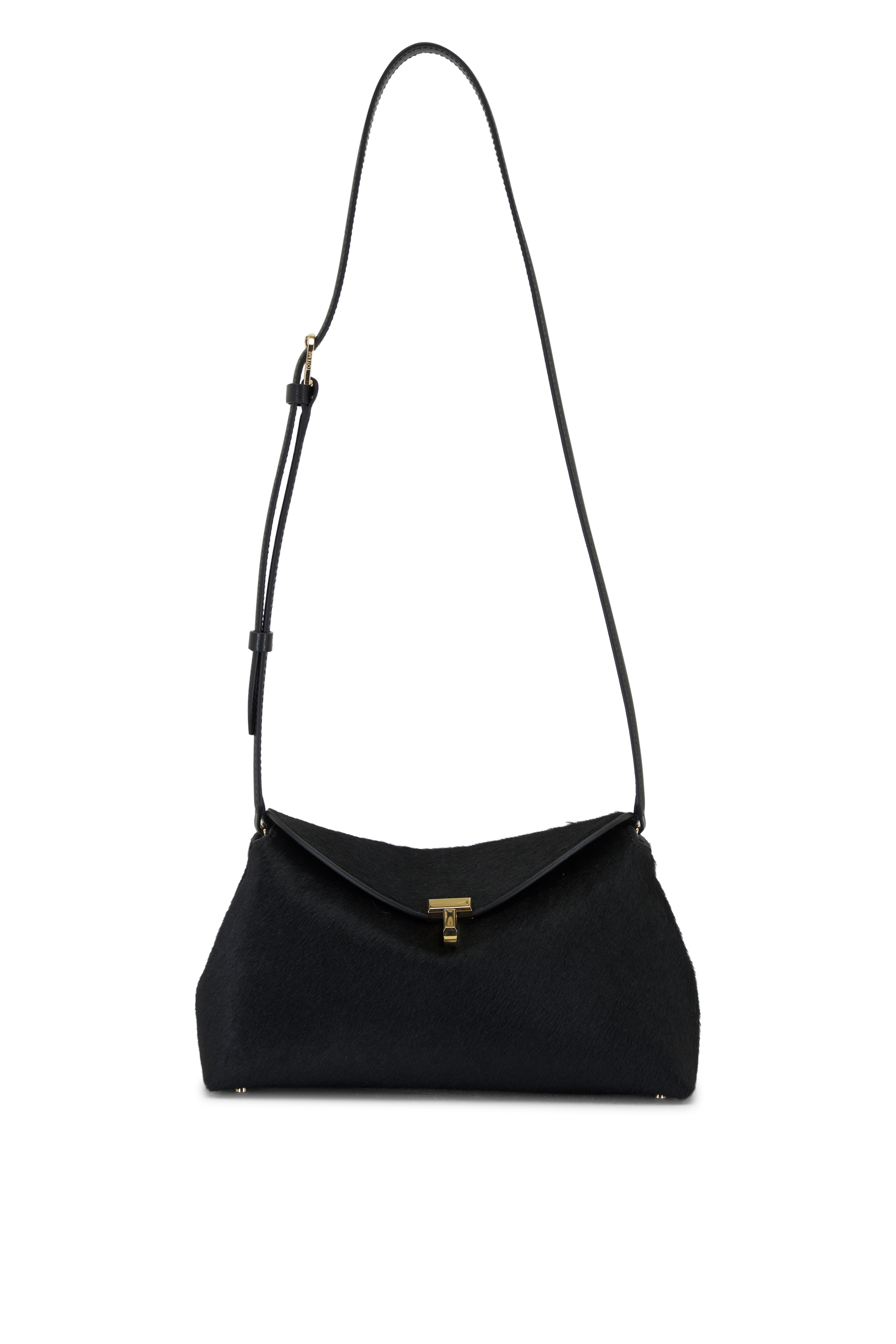 Totême - Black Leather Scooped Sling Shoulder Bag
