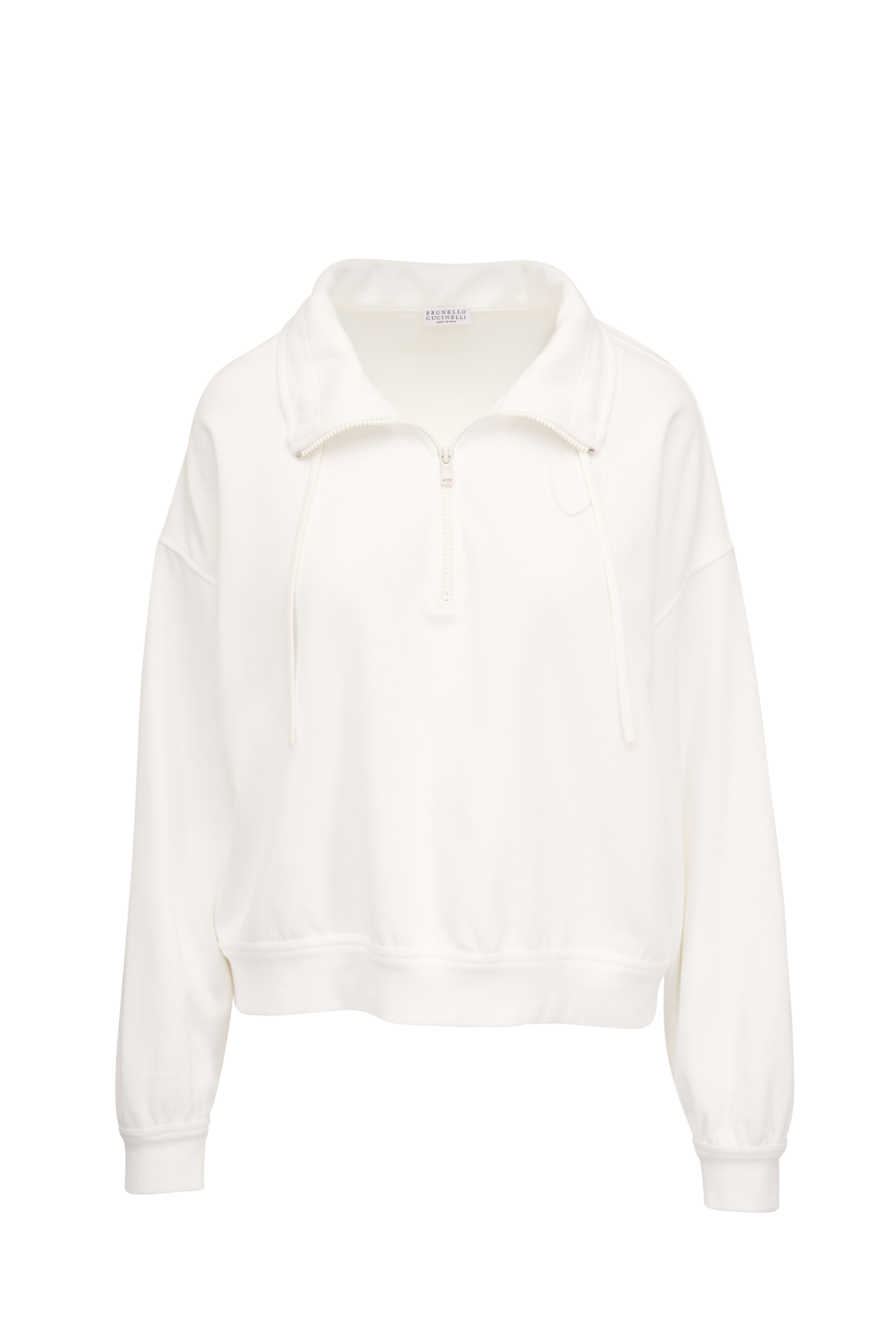 Pull Femme Brunello Cucinelli 100% Cachemire Blanc - Taille S, état Très Bon, Style Chic