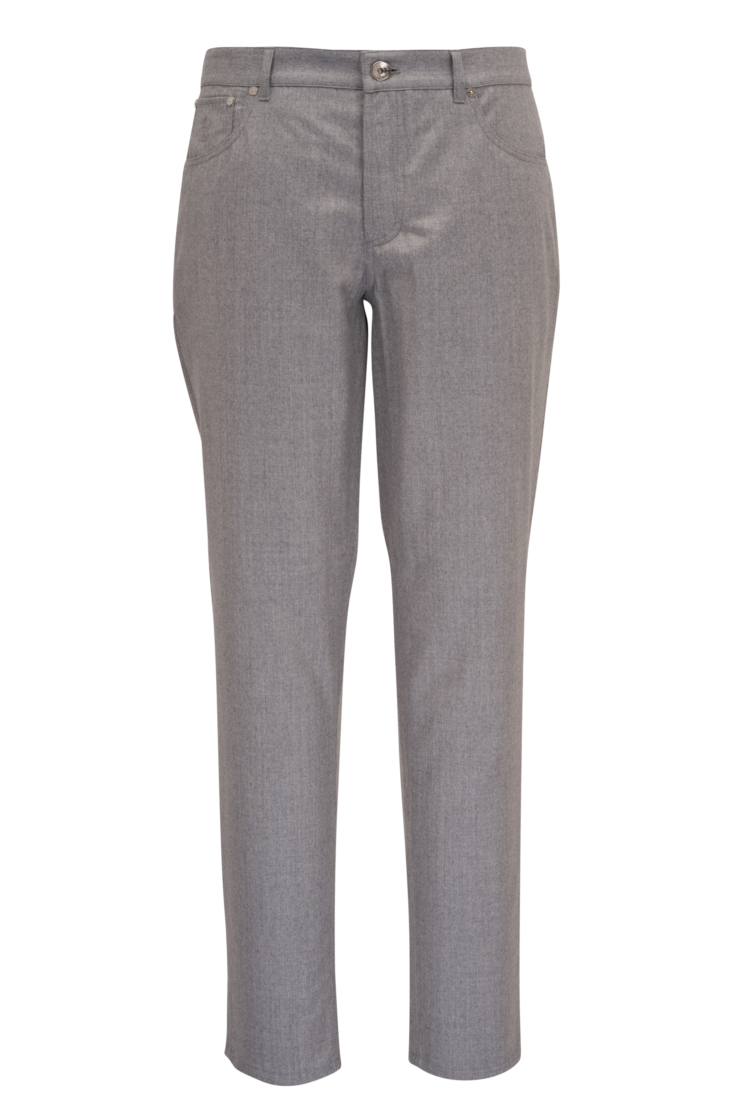PT Torino - Charcoal Gray 160s Wool Serge Dress Pant