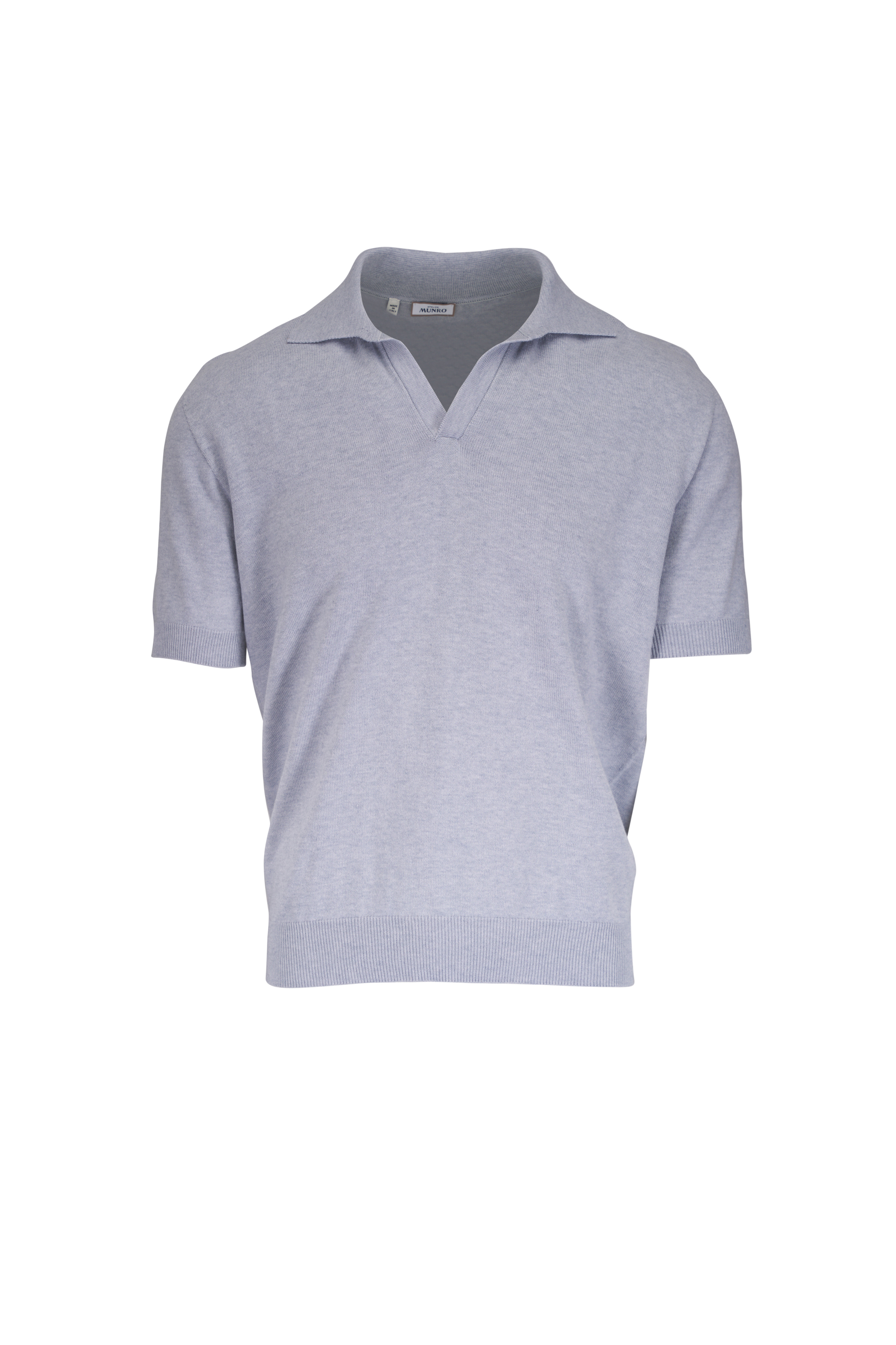 Brunello Cucinelli - Gray Cotton Jersey Polo | Mitchell Stores
