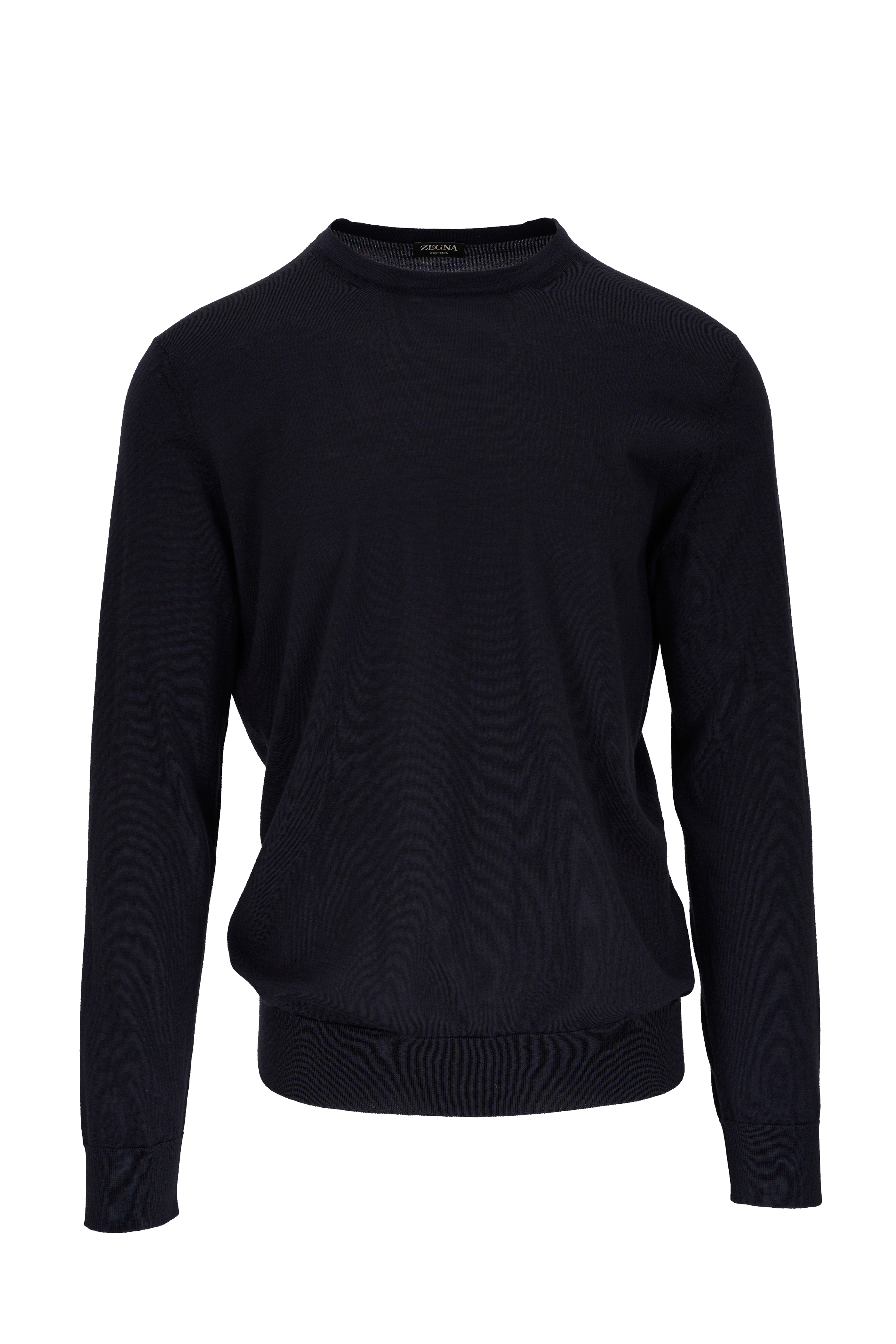 Zegna - High Performance Navy Blue Wool Full Zip Cardigan