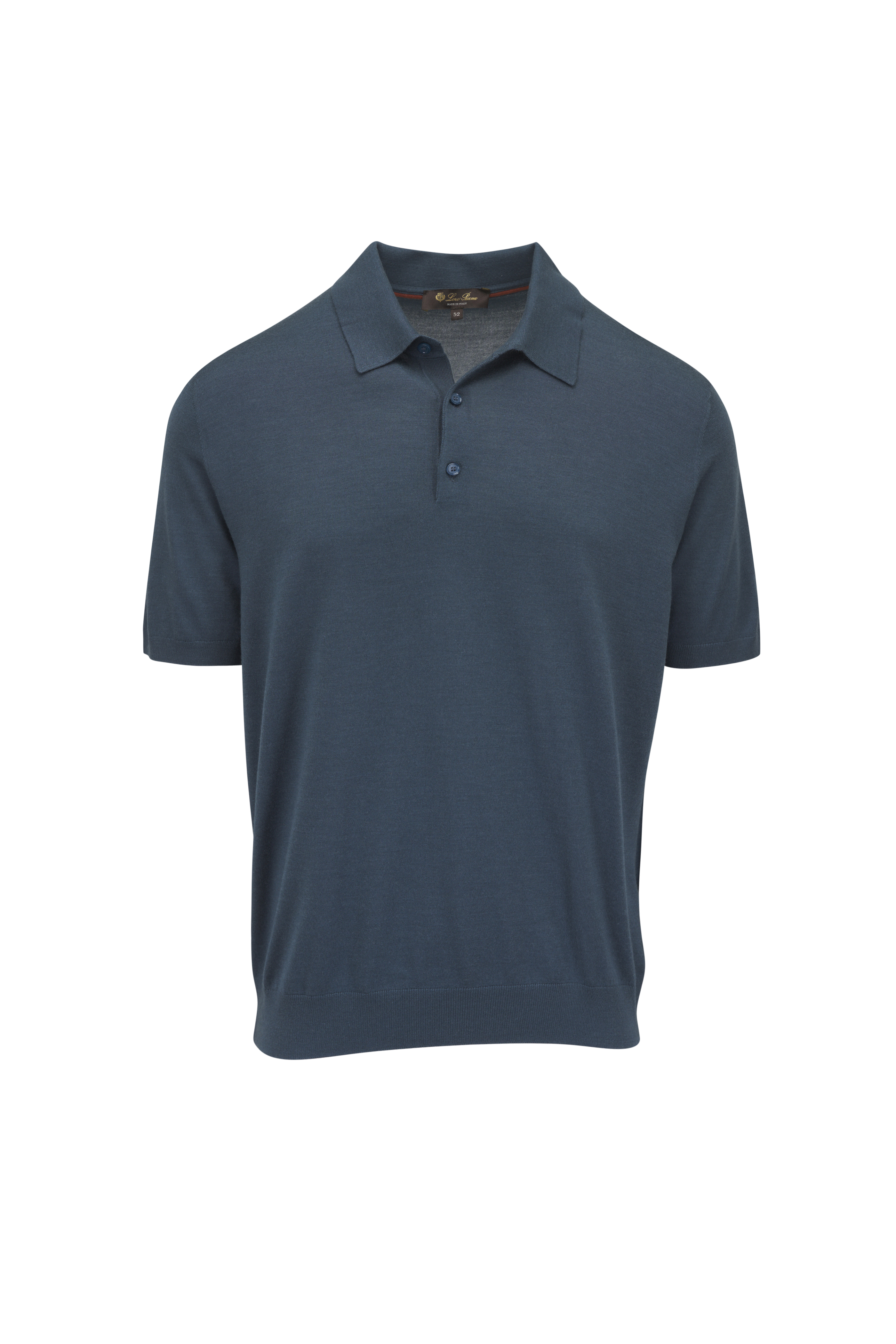 Loro Piana - Navy Double Collar Cotton Jersey T-Shirt