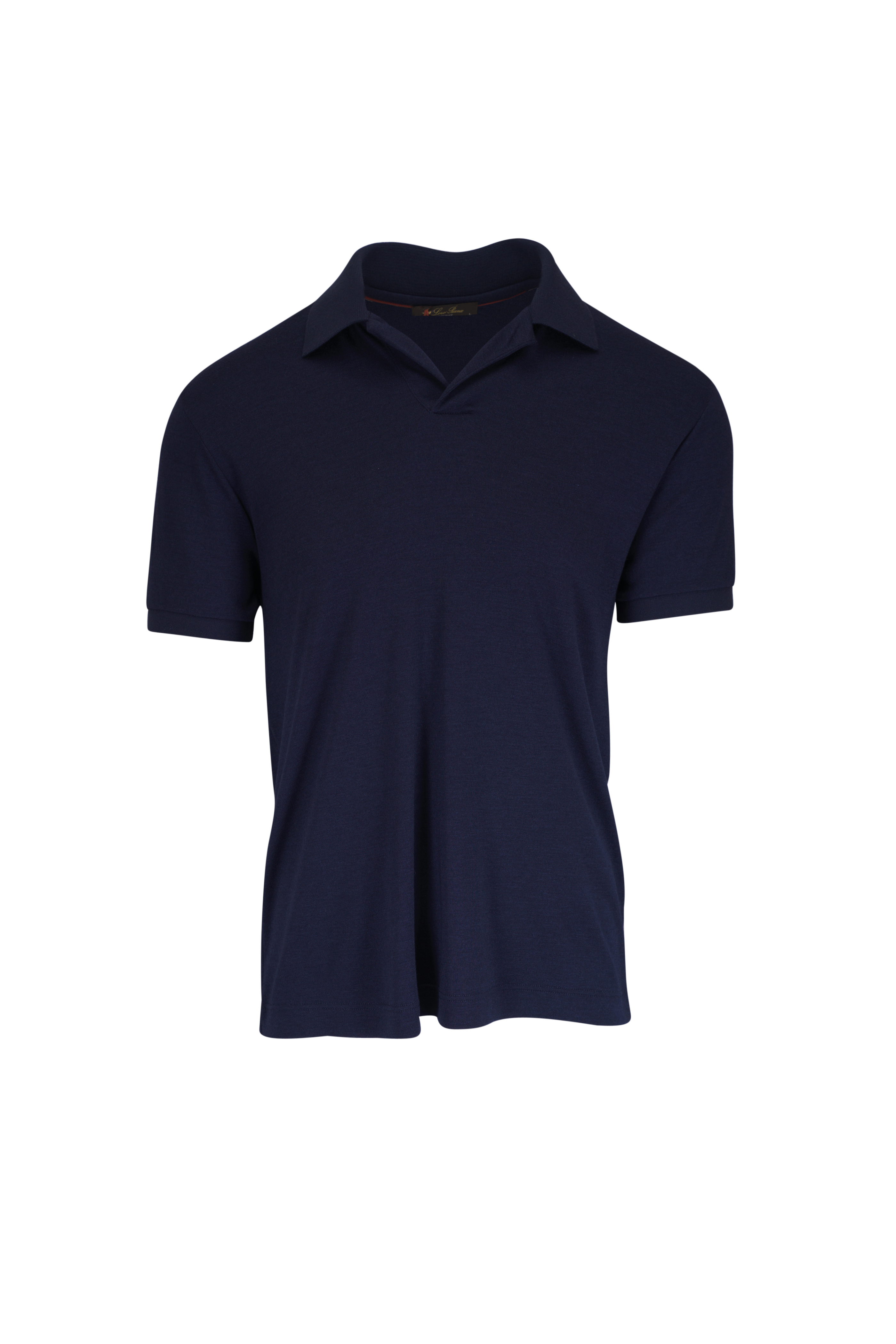 Loro Piana - Navy Sea Island Cotton Polo | Mitchell Stores