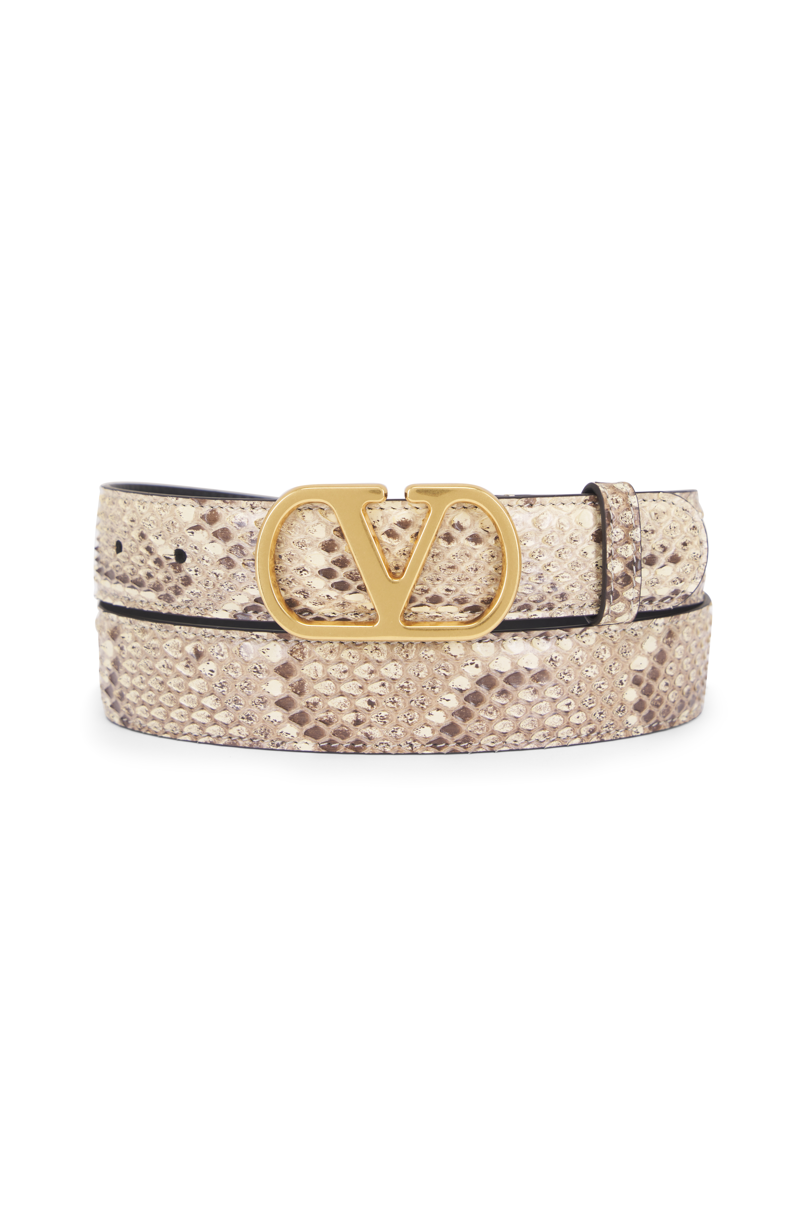 Valentino Garavani - VLogo Brown Suede & Leather Logo