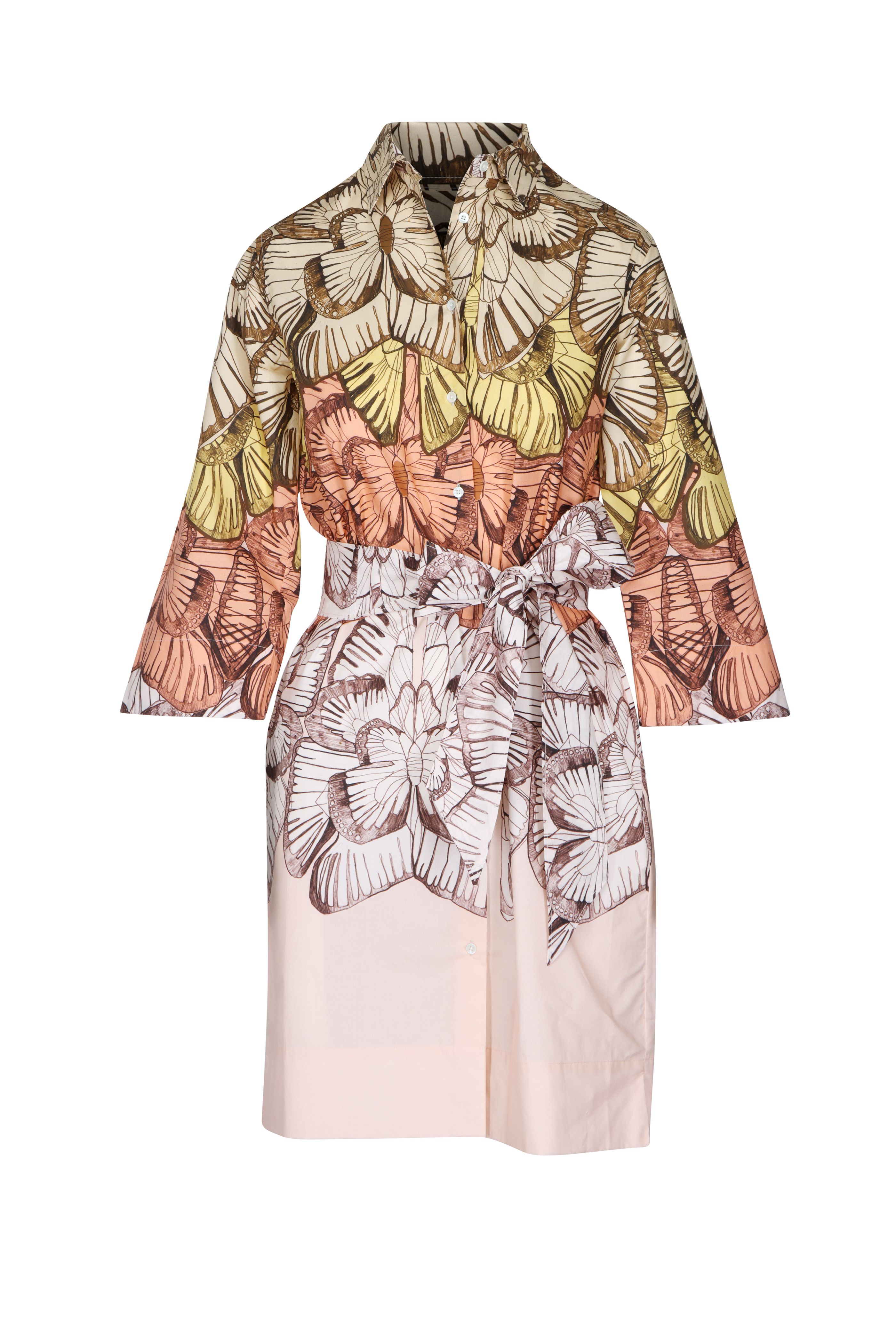 Leo Lin - Flamingo Floral Applique Rayna Midi Dress