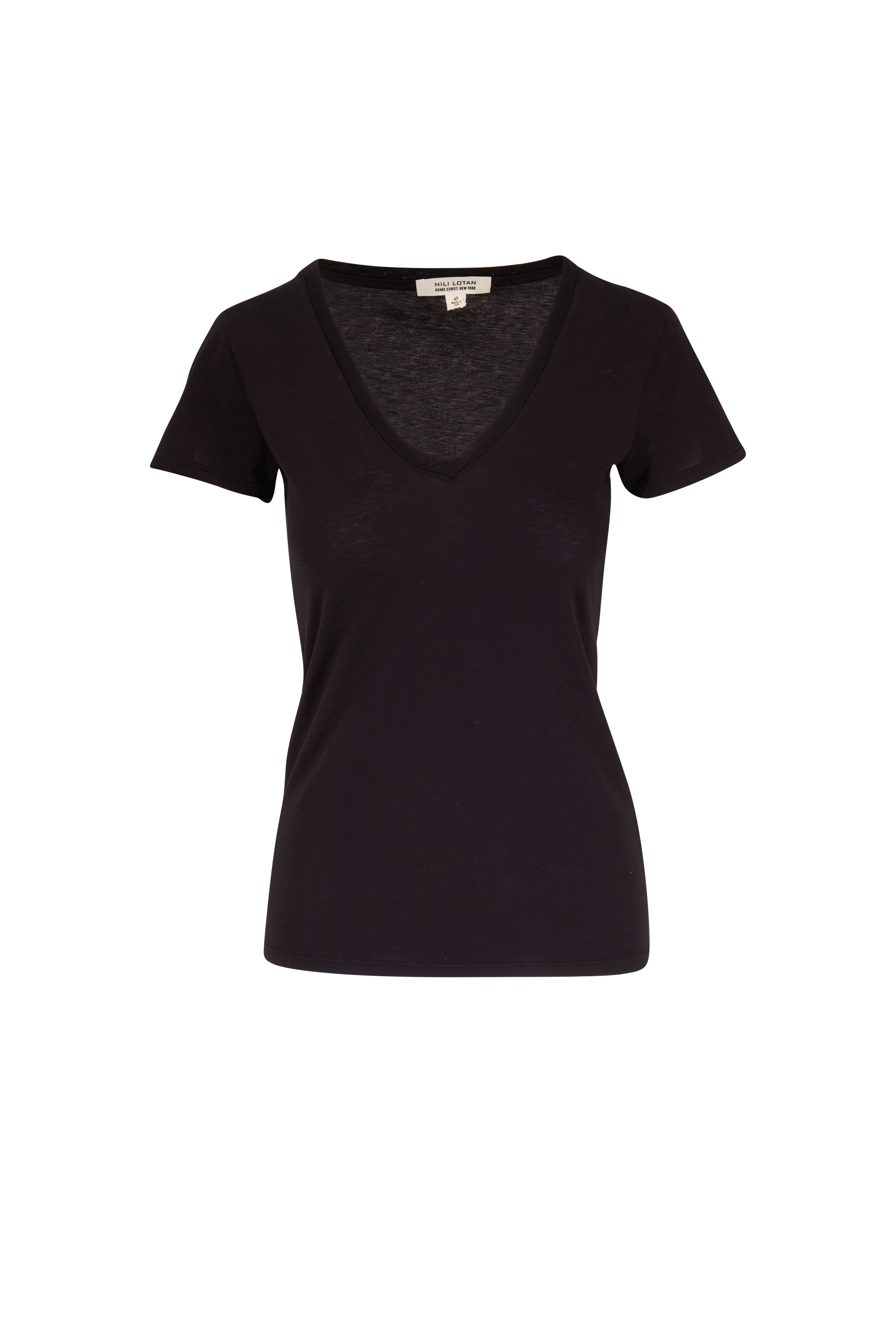 Helmut Lang - Black Contrast Stitch T-Shirt | Mitchell Stores