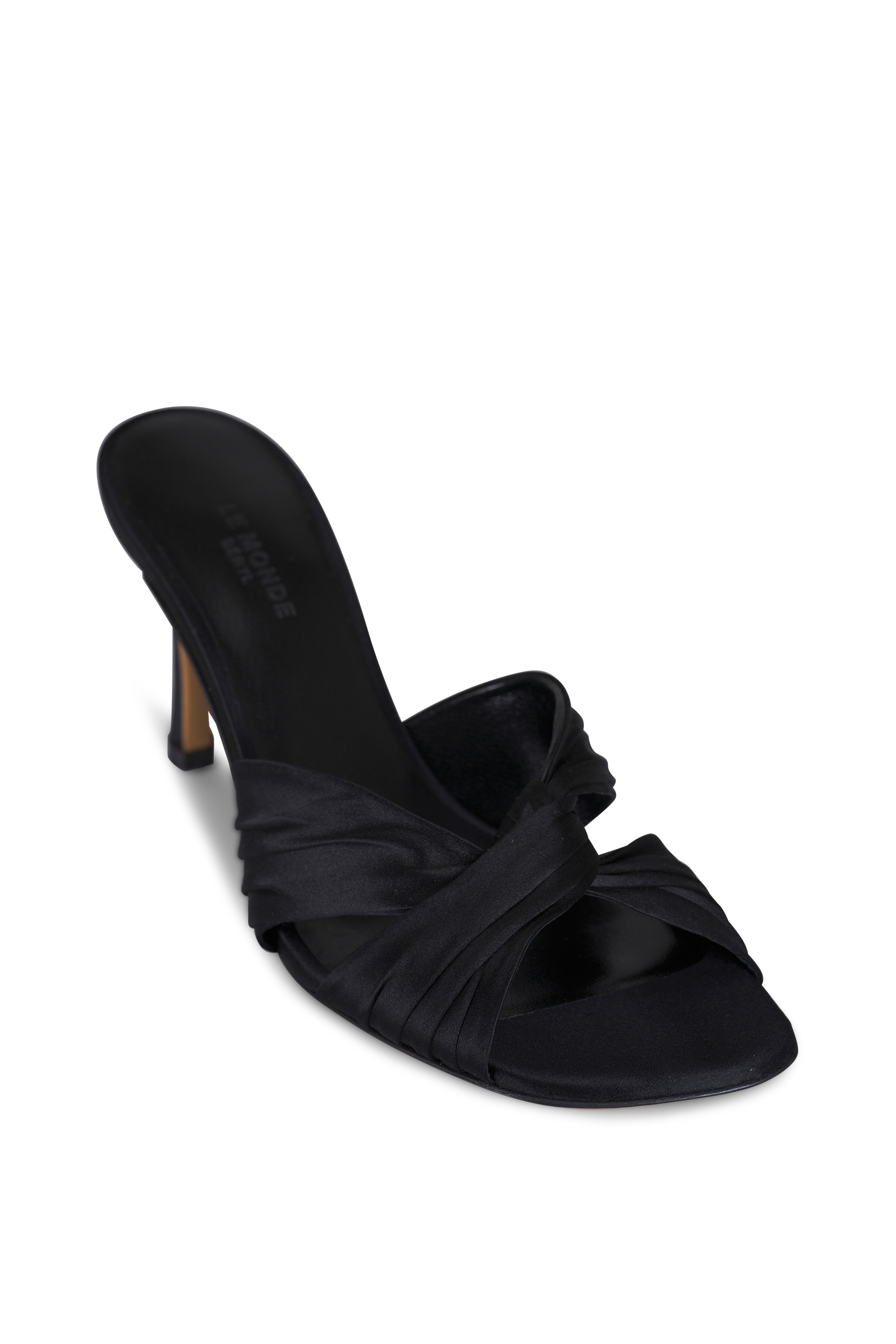 The Row - Coco Black Leather Mule, 40mm | Mitchell Stores