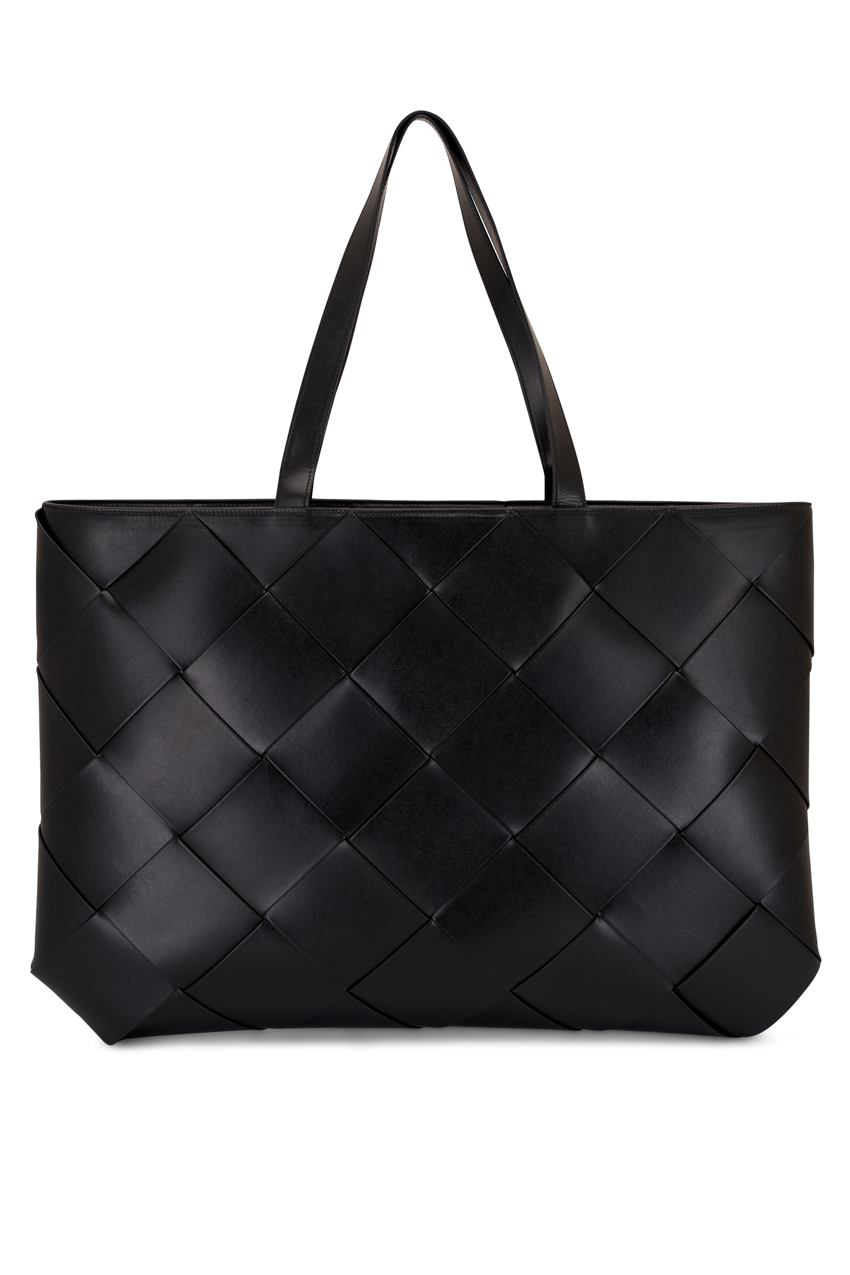 Bottega Veneta - Cargo Black Woven Leather Tote
