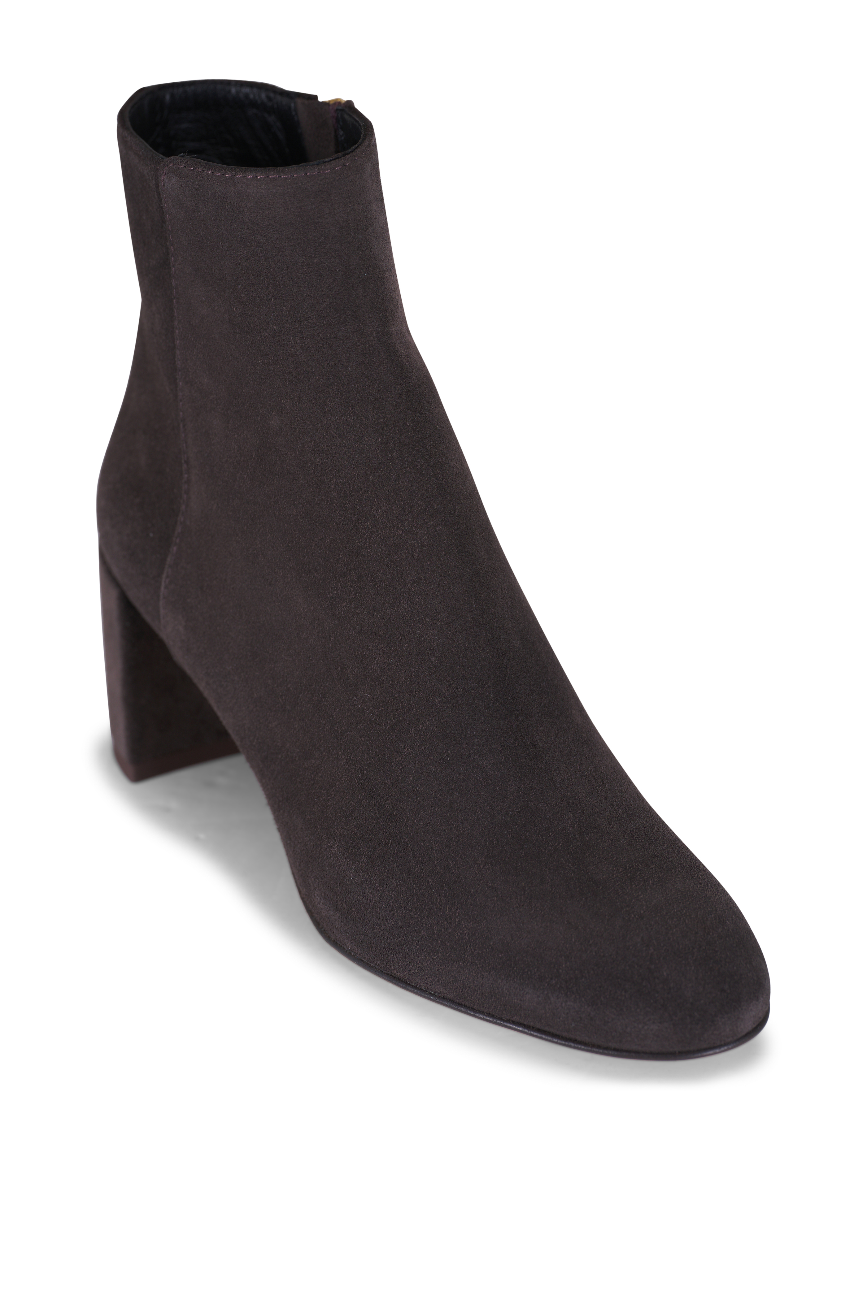 Veronica Beard - Lisa Espresso Suede Short Boot, 45mm