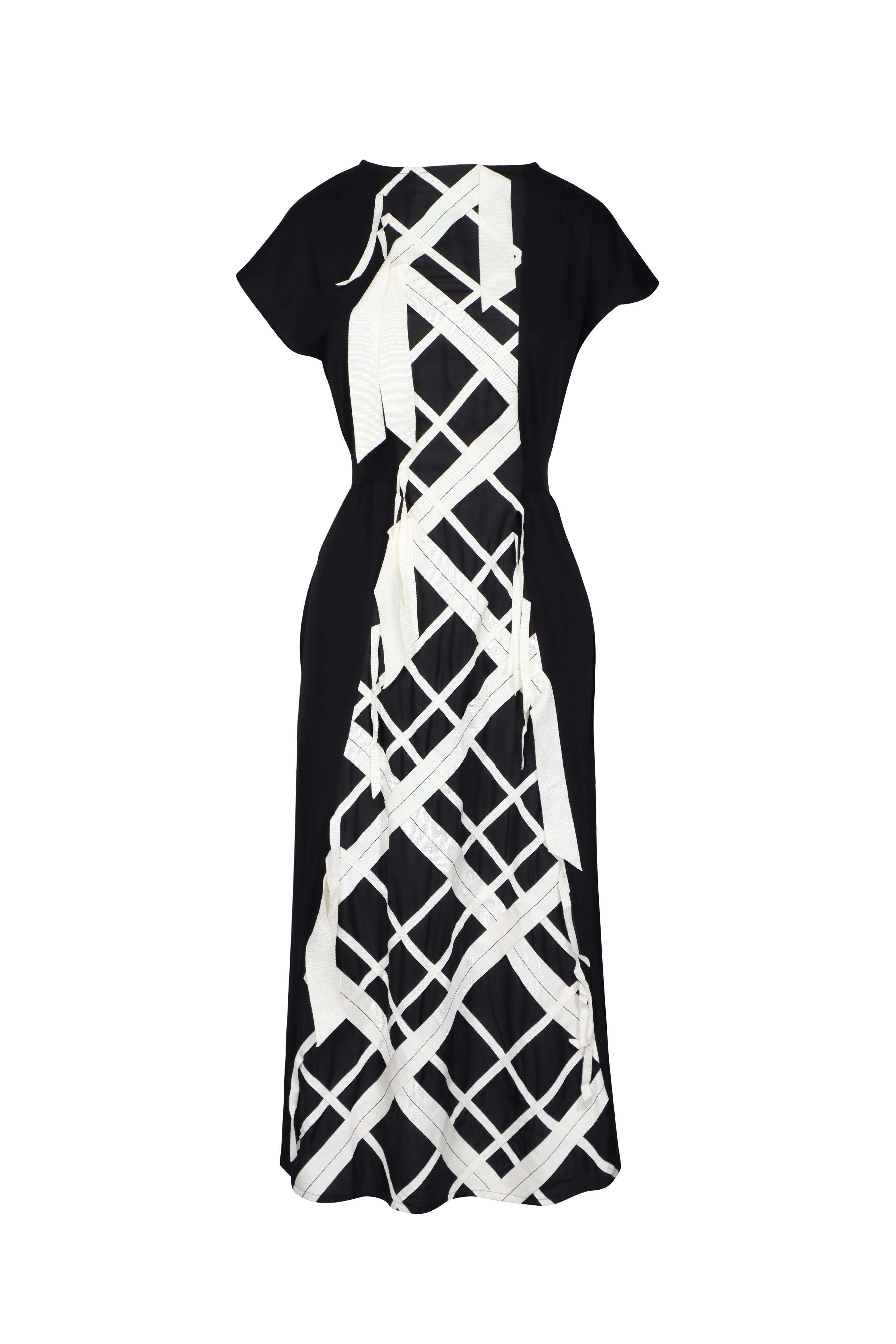 black and white geometric dress Tall Woman Abstract Printed Maxi Dress