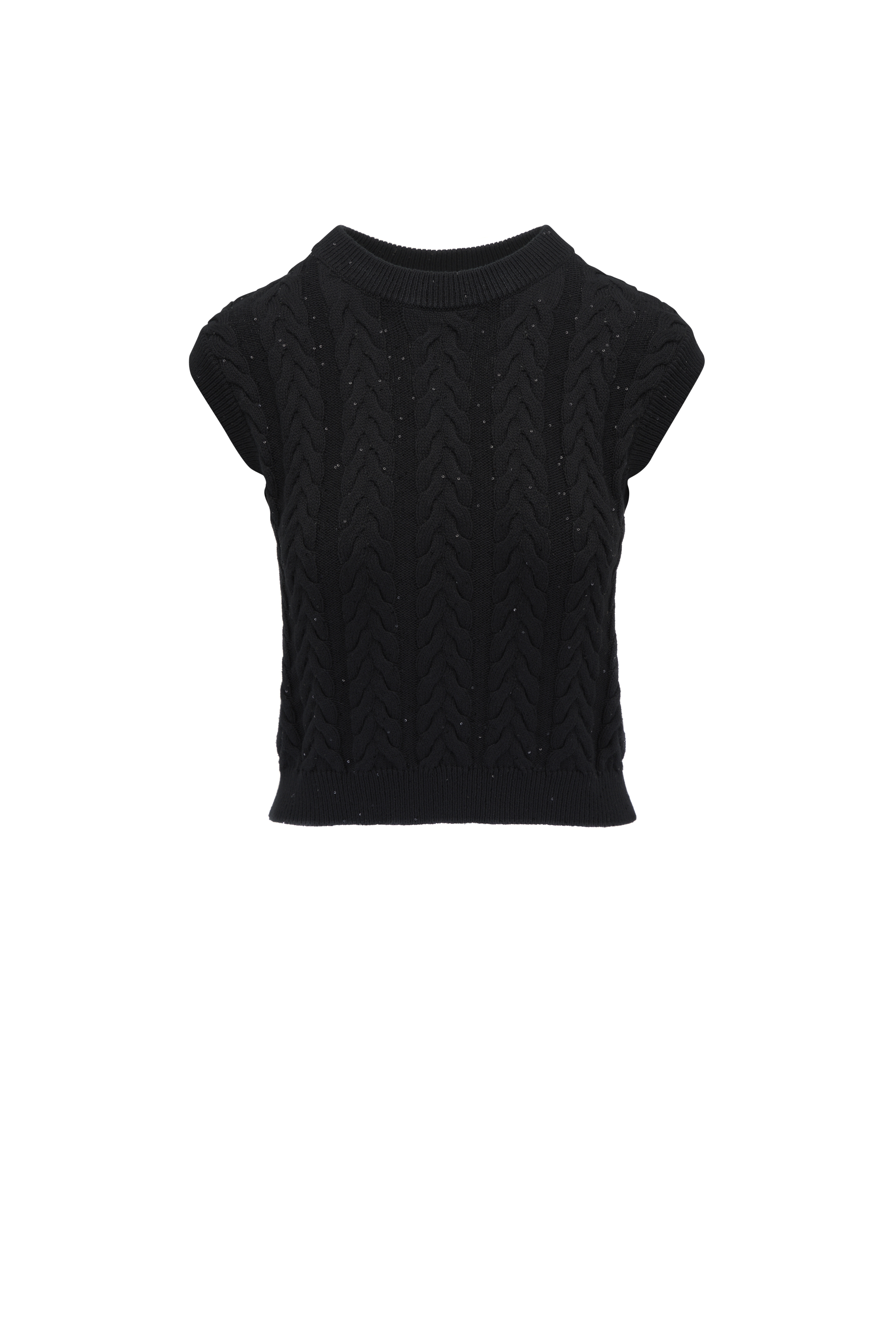 【送料&関税込】Brunello Cucinelli Black Knitwear Cotton sweater for Woman in Black | Brunello Cucinelli
