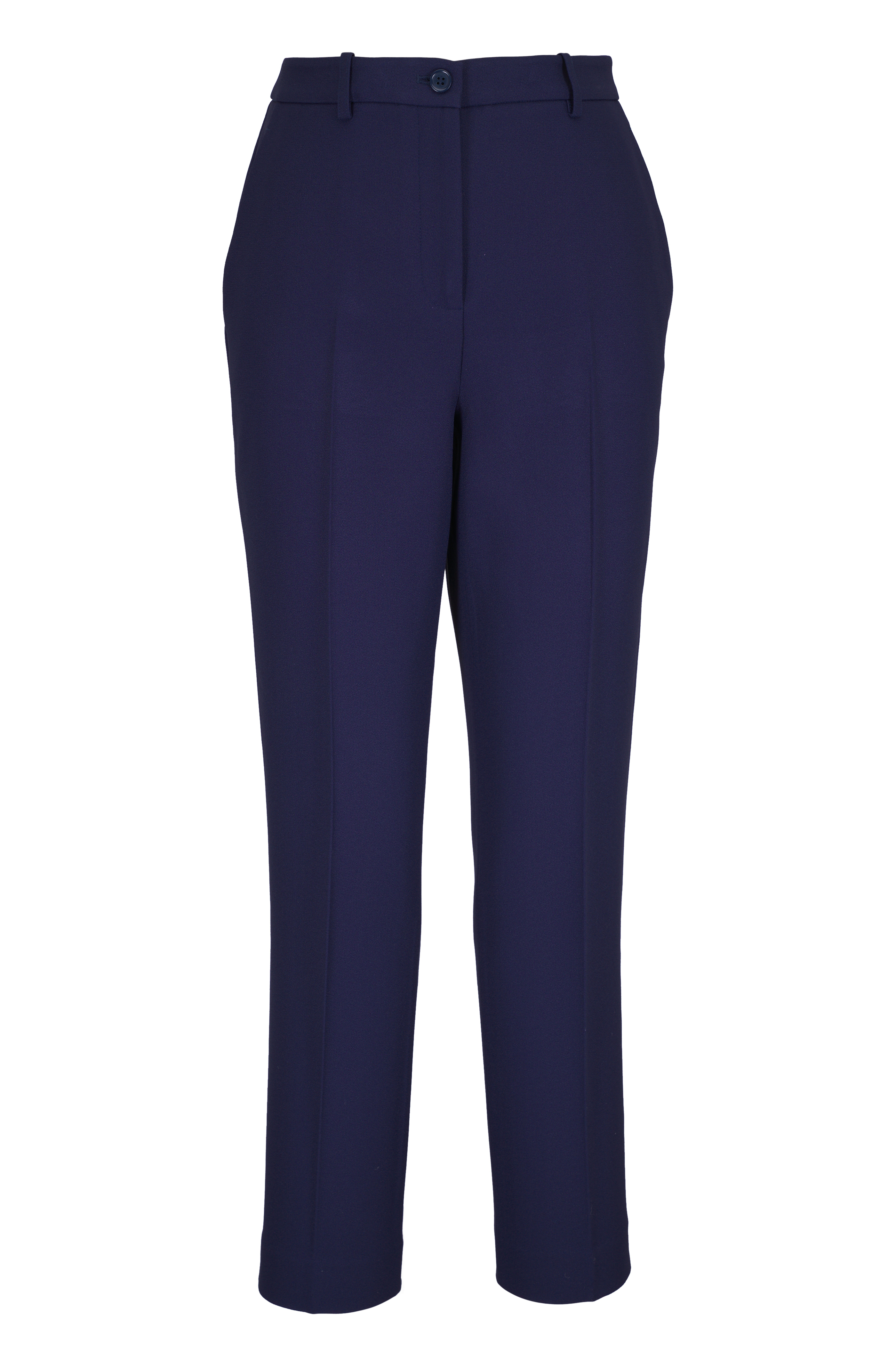 Giorgio Armani - Navy Blue Velvet Slim Leg Pant | Mitchell Stores