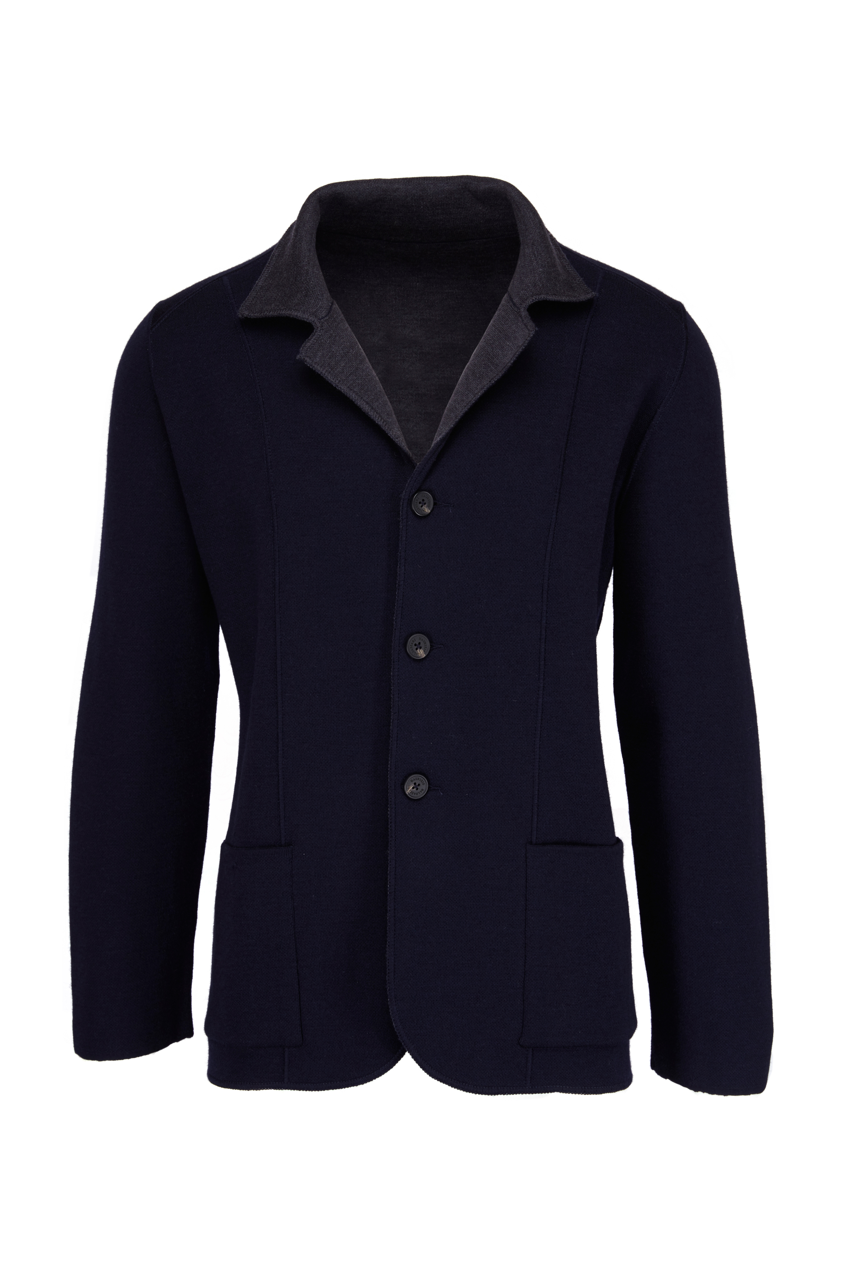 Maurizio Baldassari - Brera Navy Knit Swacket | Mitchell Stores