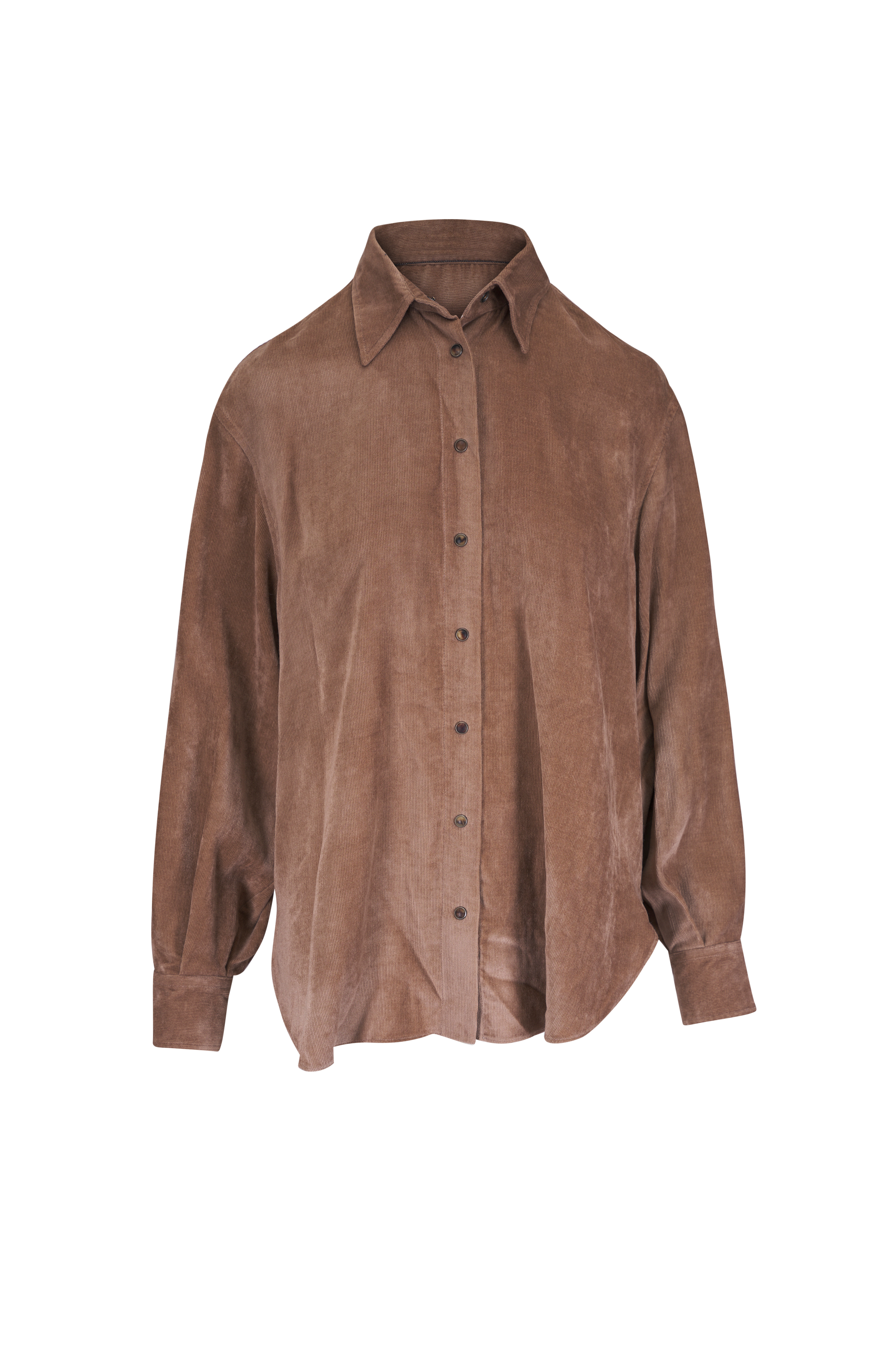 BRUNELLO CUCINELLI シルクブラウスチュニック Brunello Cucinelli - Burgundy Dahlia Print Silk Blouse