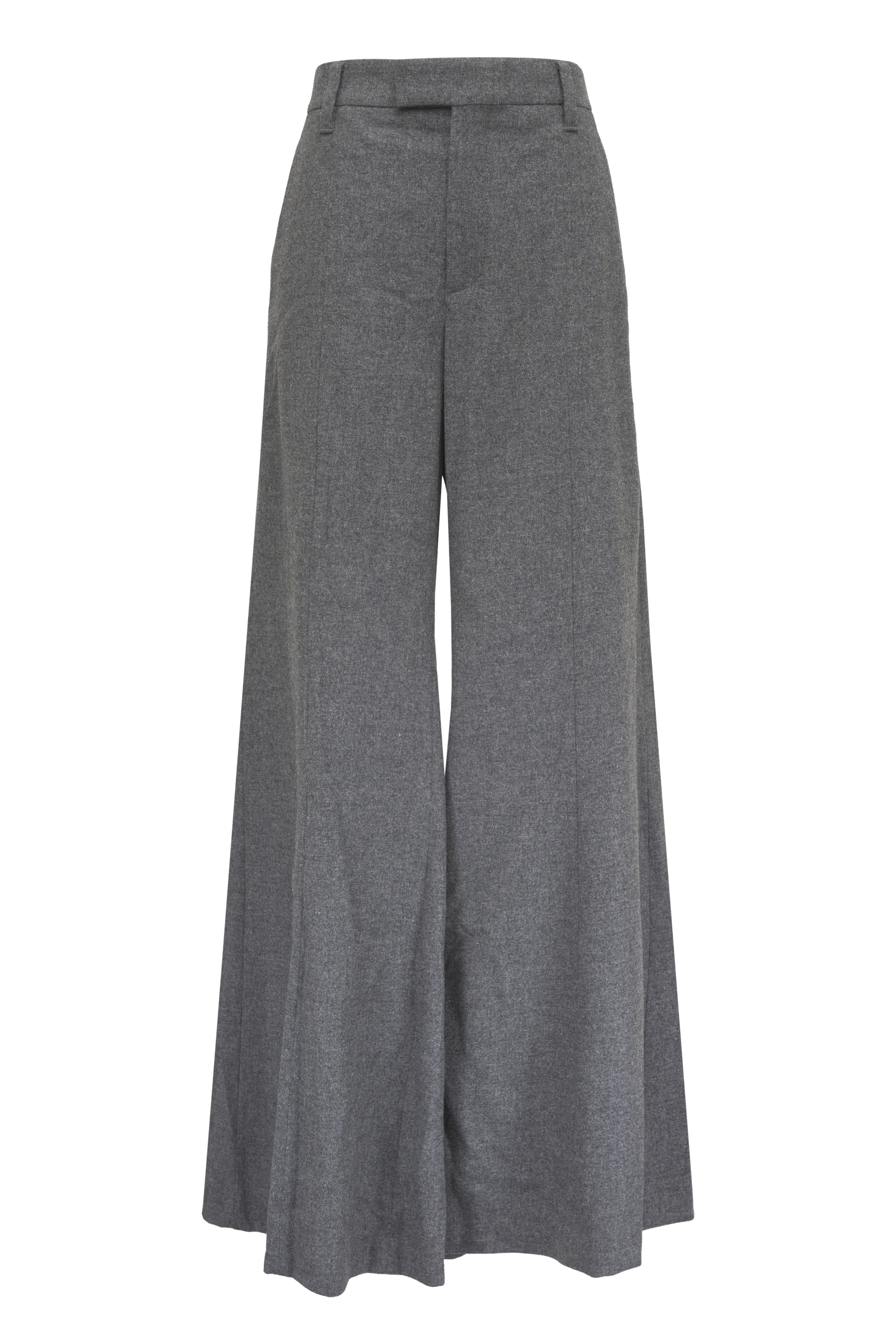 BRUNELLO CUCINELLI カジュアルパンツ　グレー Brunello Cucinelli - Olive Denim-Effect Cotton Twill Wide Smart Pant