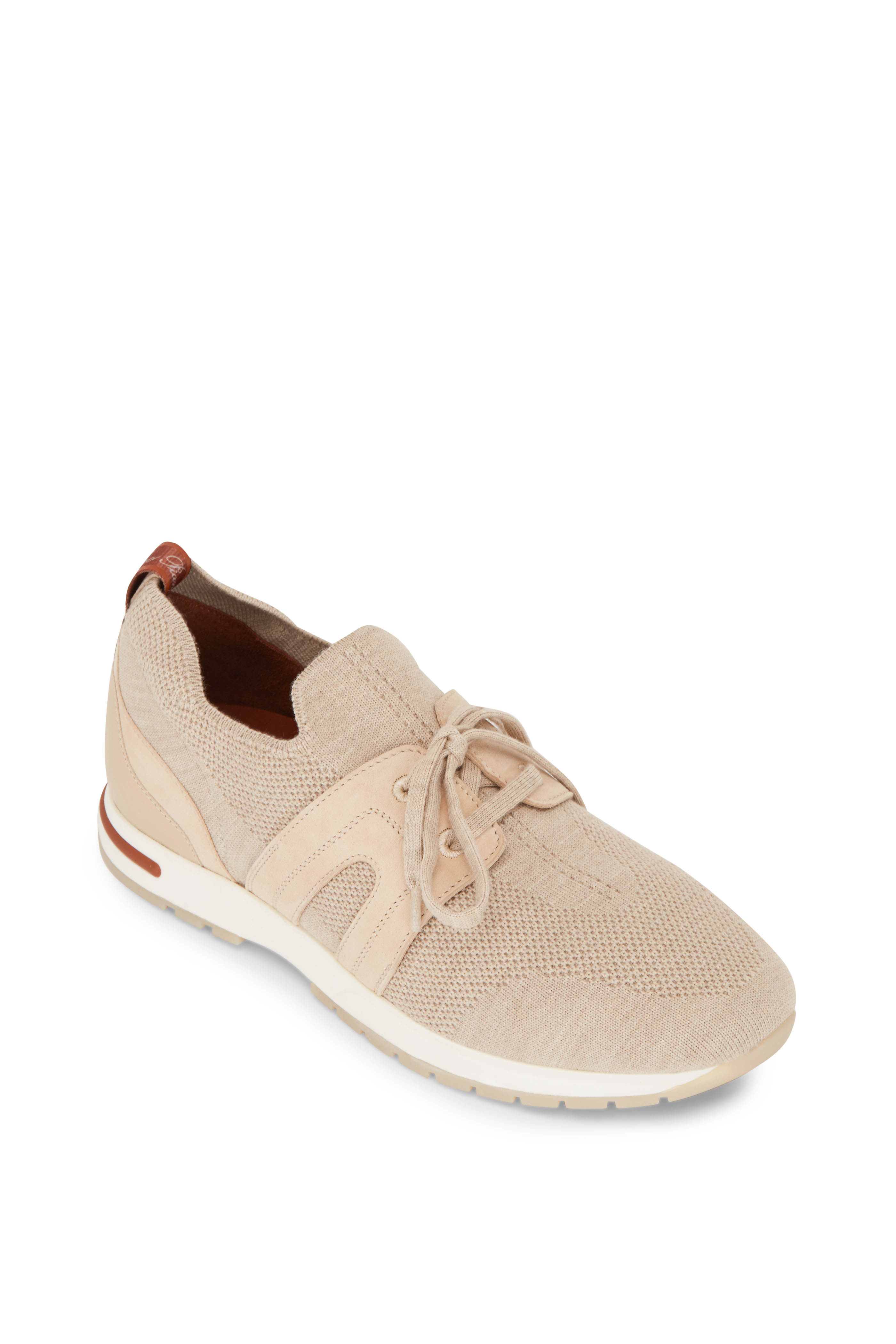 Loro Piana - 360 LP Flexy Beige Melange Knit Slip On Sneaker