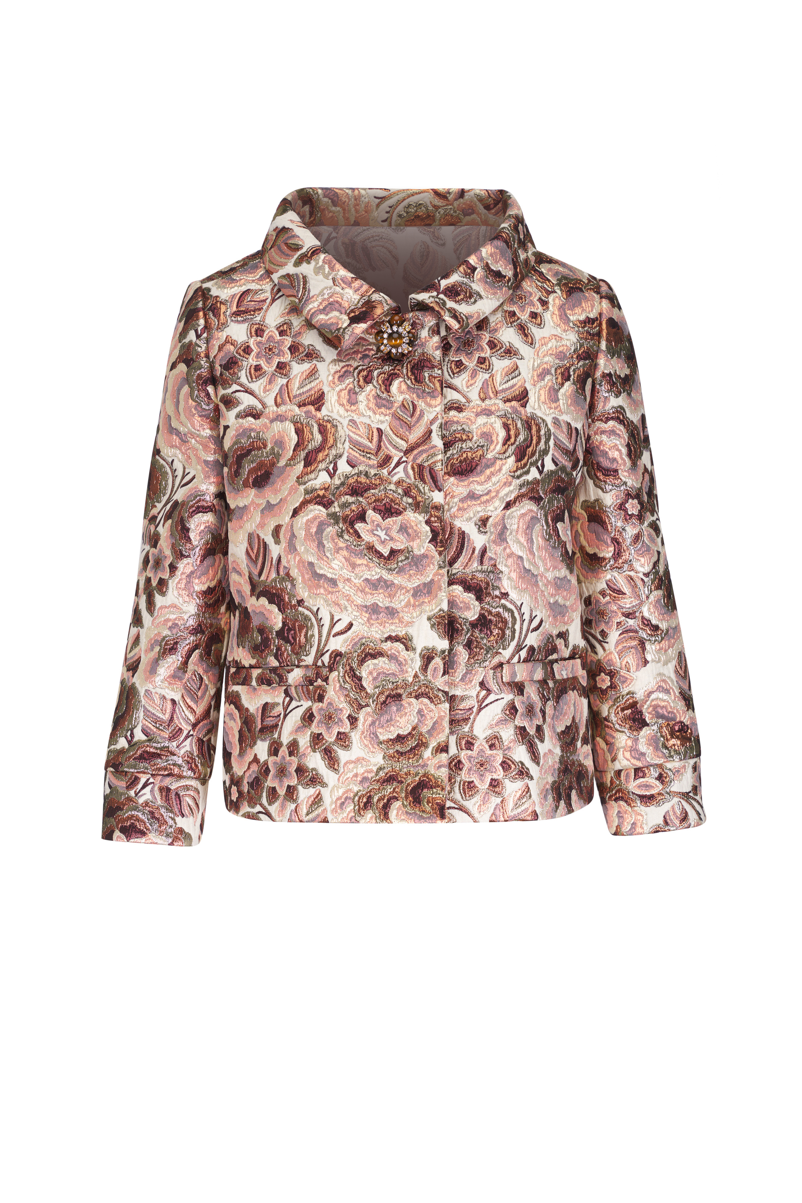 VALENTINO ノーカラージャケット ピンク 4602624L0027 ピンク系 VALENTINO(ヴァレンティノ) アウター(レディース