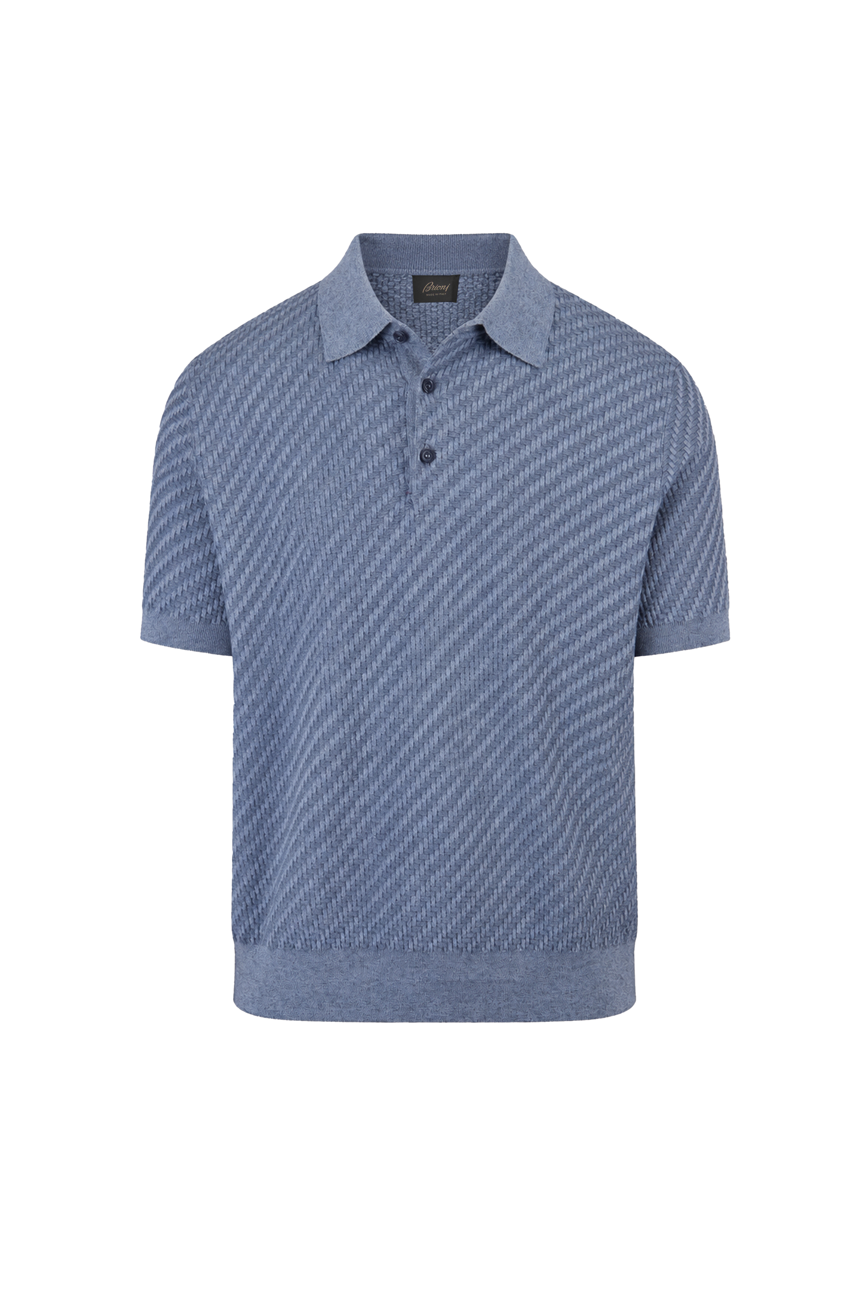 150 新品4点　ヌメロ　ブルーレーベル　ラルフローレン Ralph Lauren Purple Label - Blue Textured Silk & Cotton Quarter