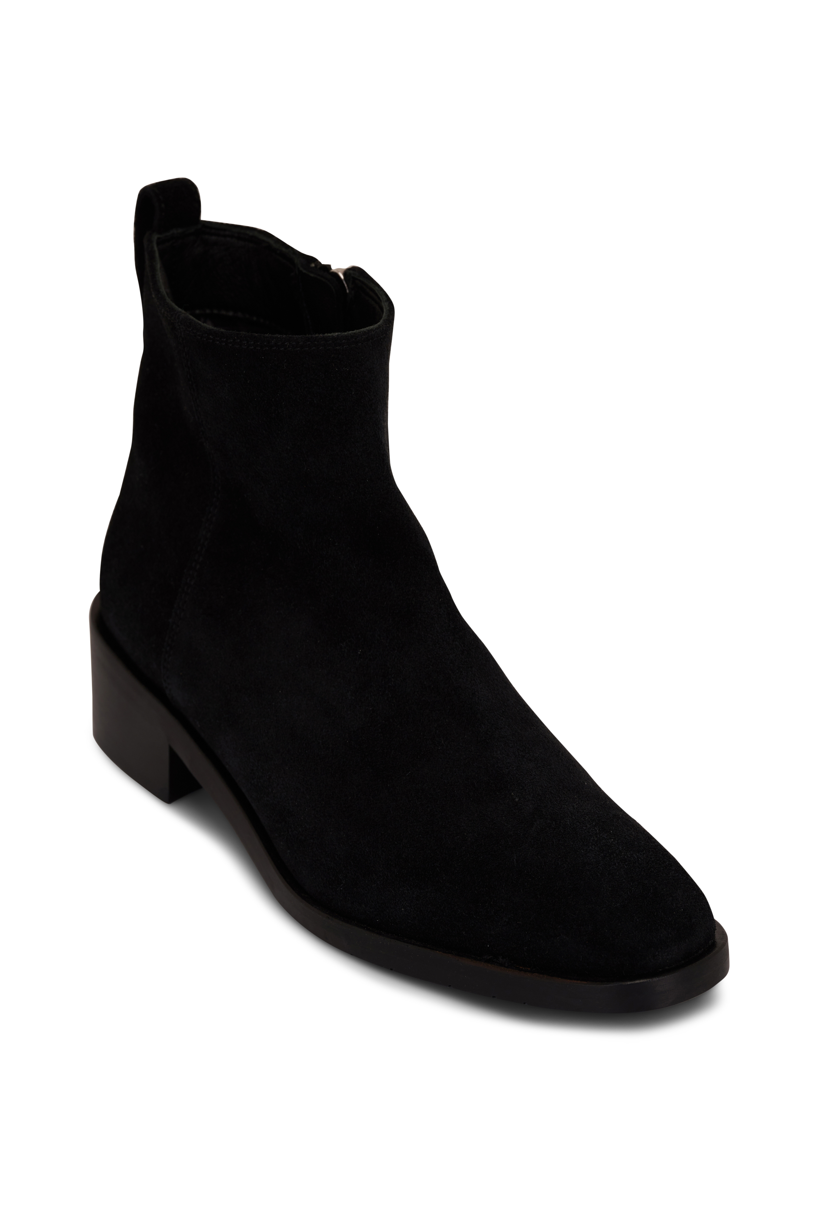 Aquatalia Ulyssa Black Calfskin Ankle Boot 30mm