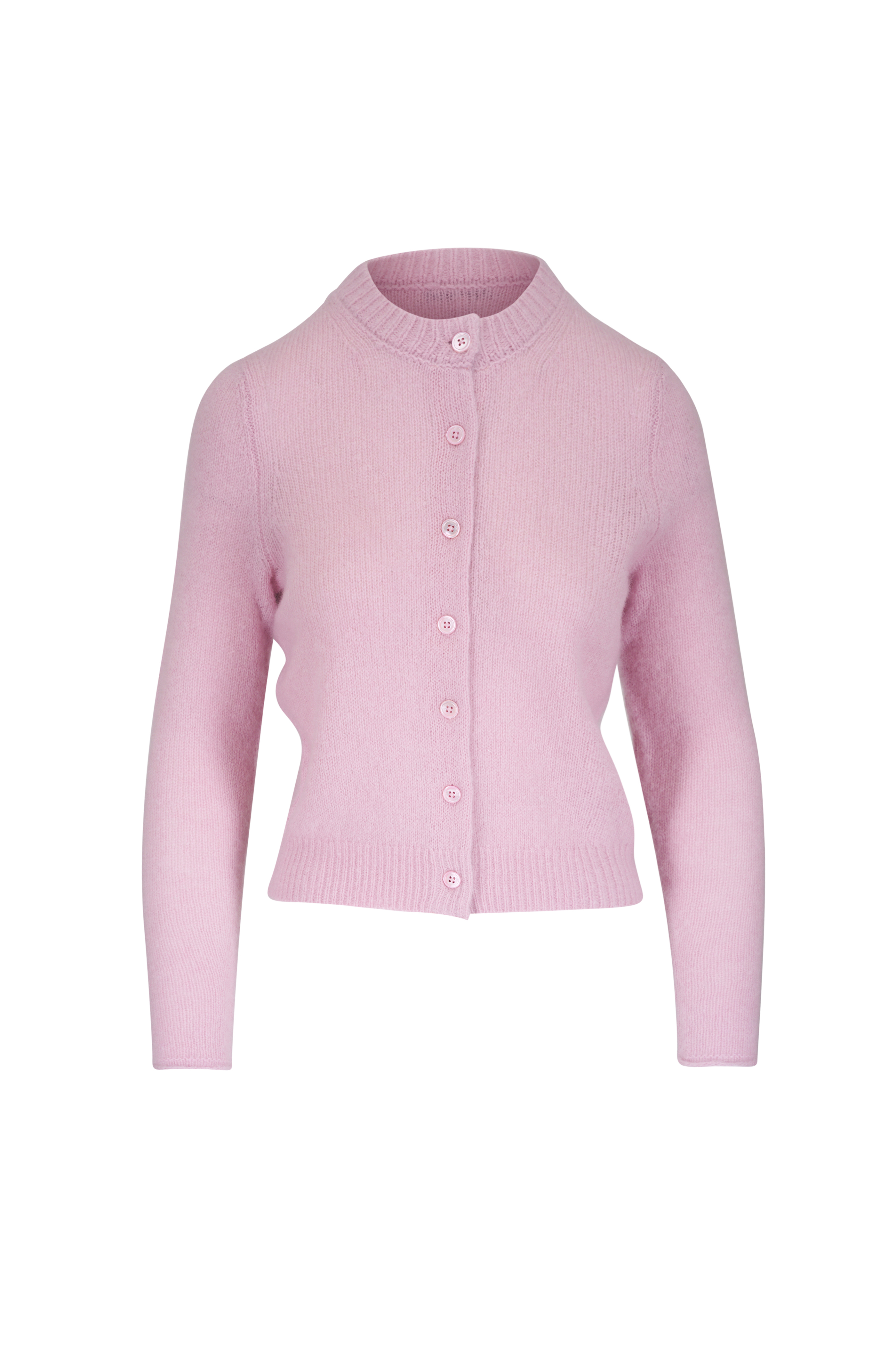 Loewe - Pink Embroidered Anagram Crop Sweatshirt