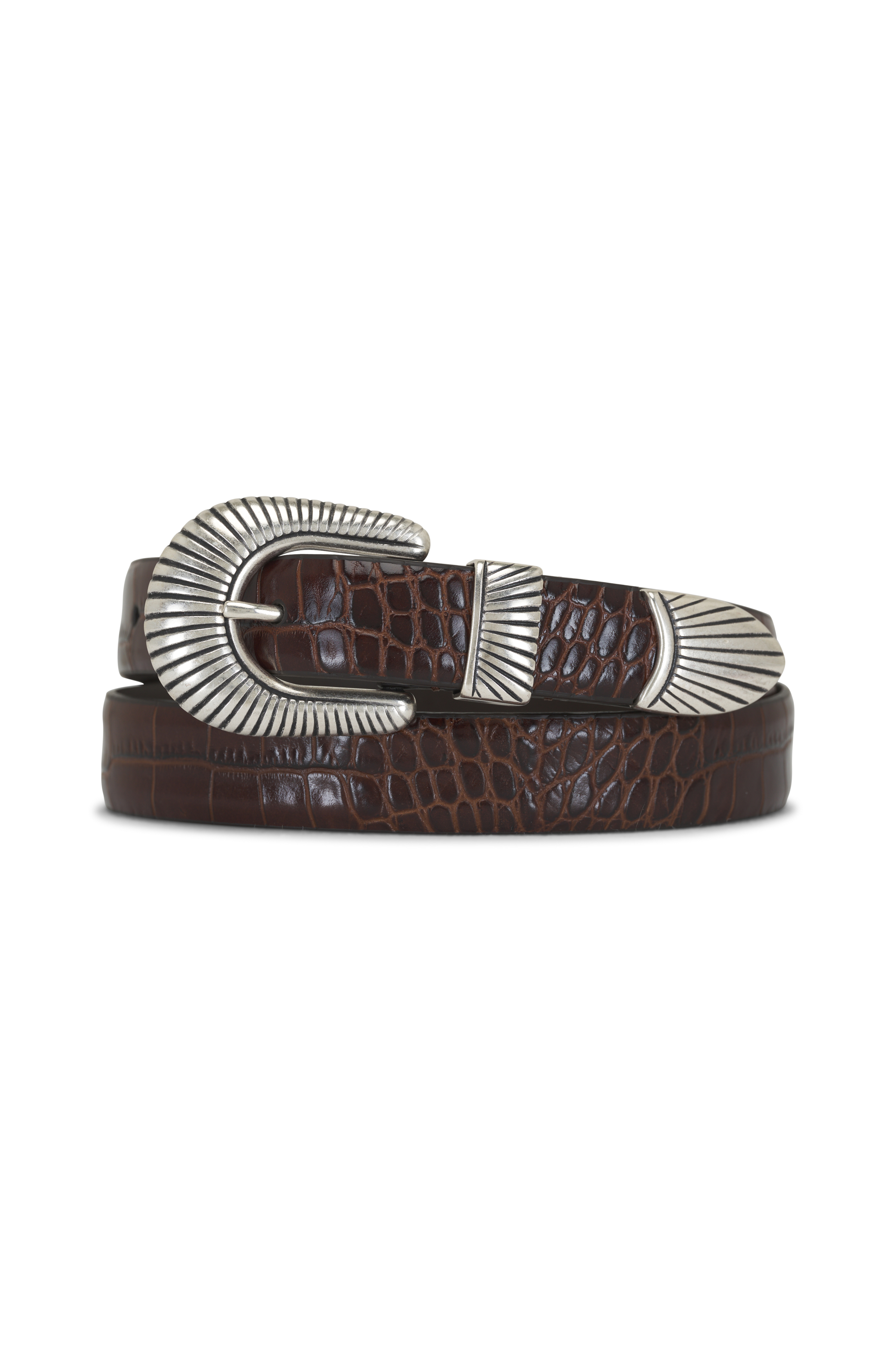 TWP - Brown Narrow Leather Belt | Mitchell Stores