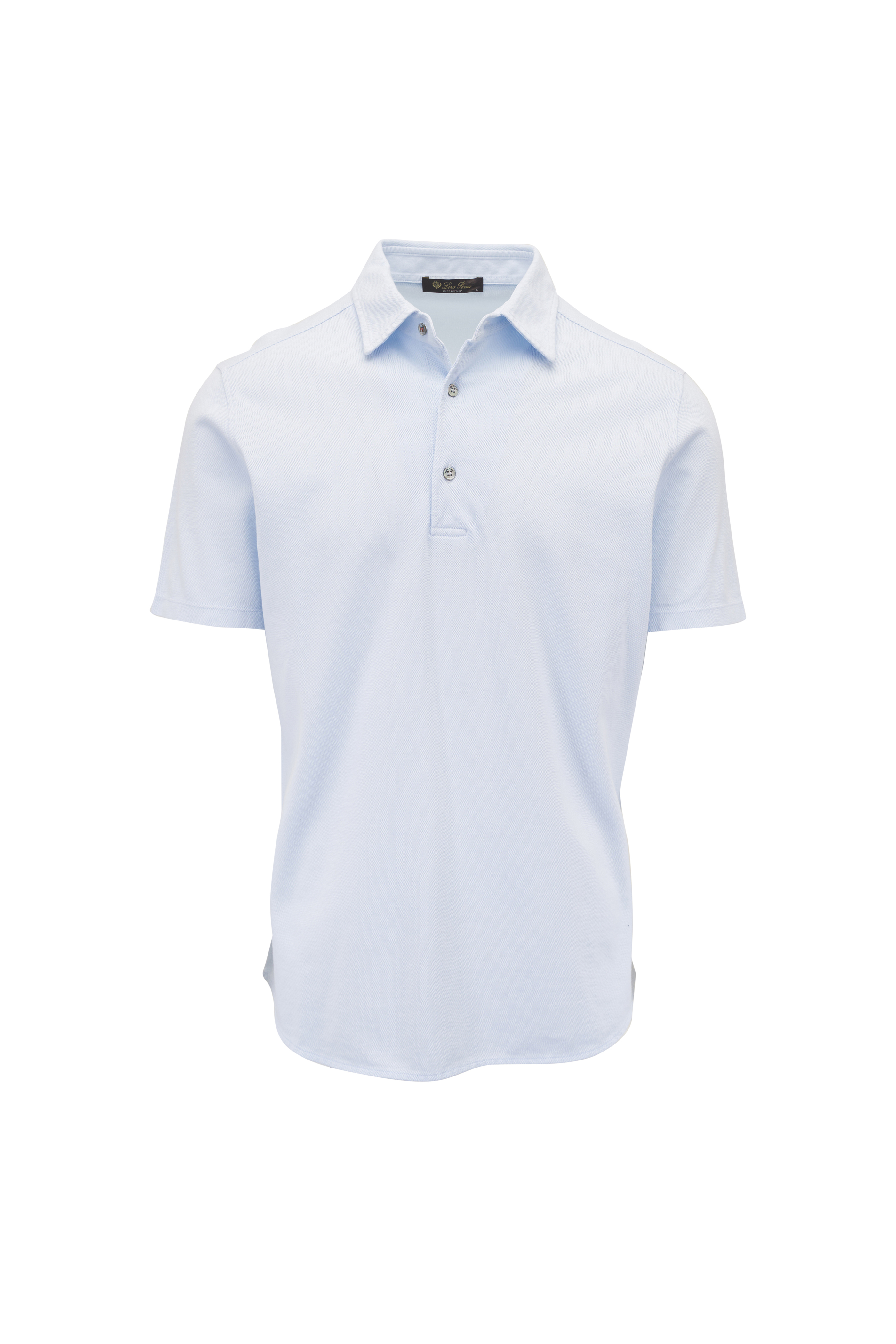 Loro Piana - New Bay White Cotton Polo | Mitchell Stores