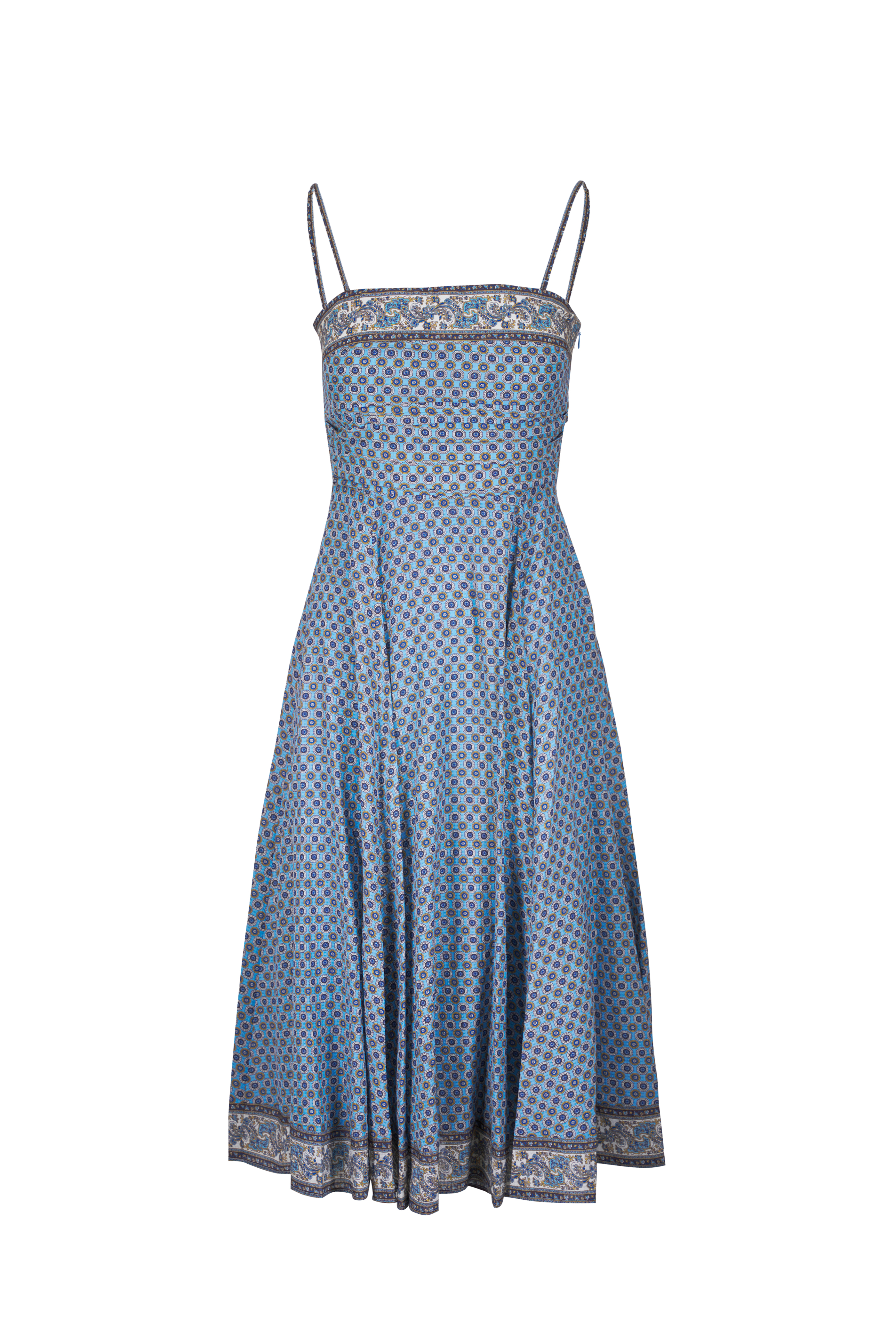 Leo Lin - Emily Cornflower Blue Applique Midi Dress