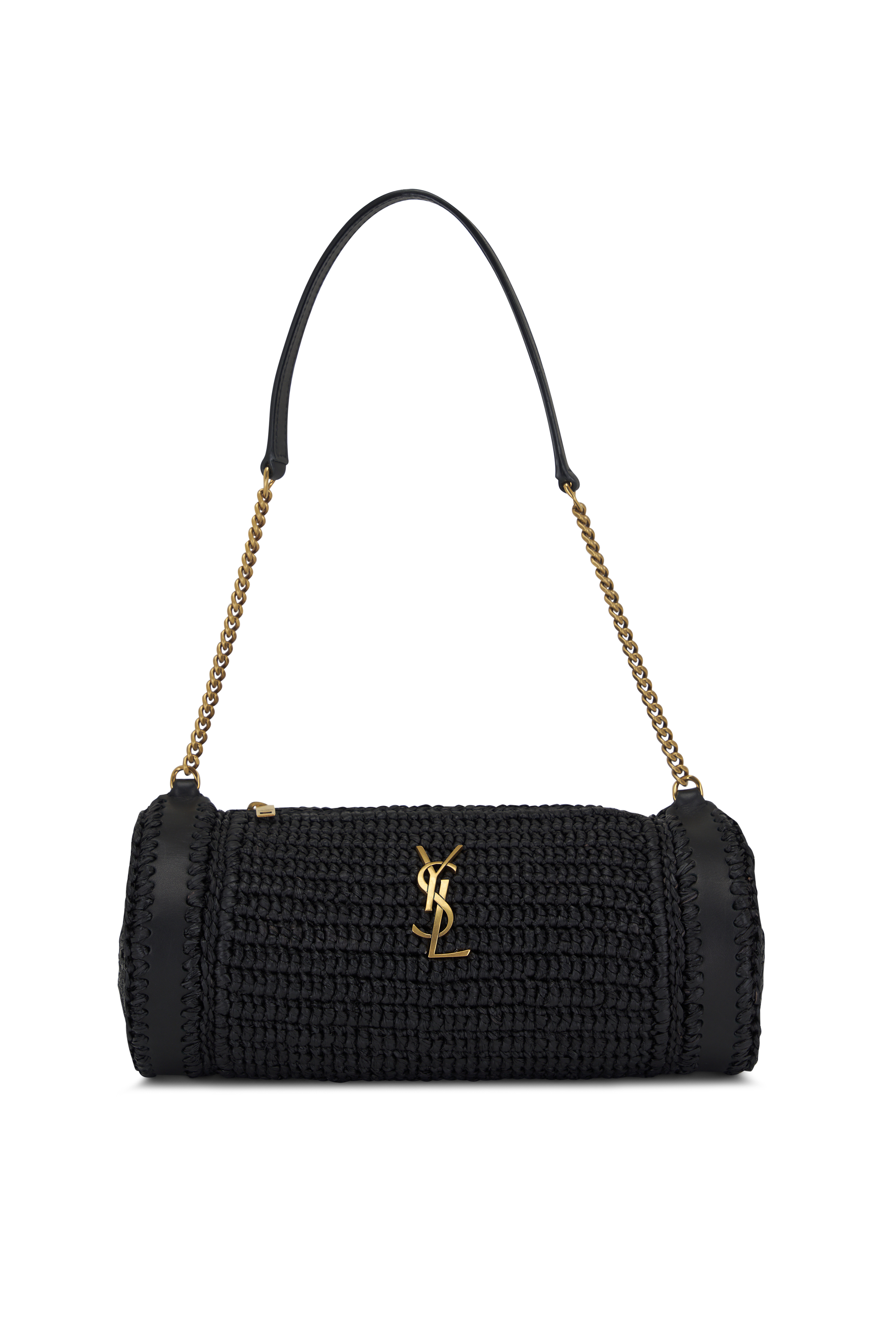 ショルダーバッグ・ポシェット Saint Laurent Calypso Media Saint Laurent - Calypso Smooth Black Leather Chain Shoulder Bag