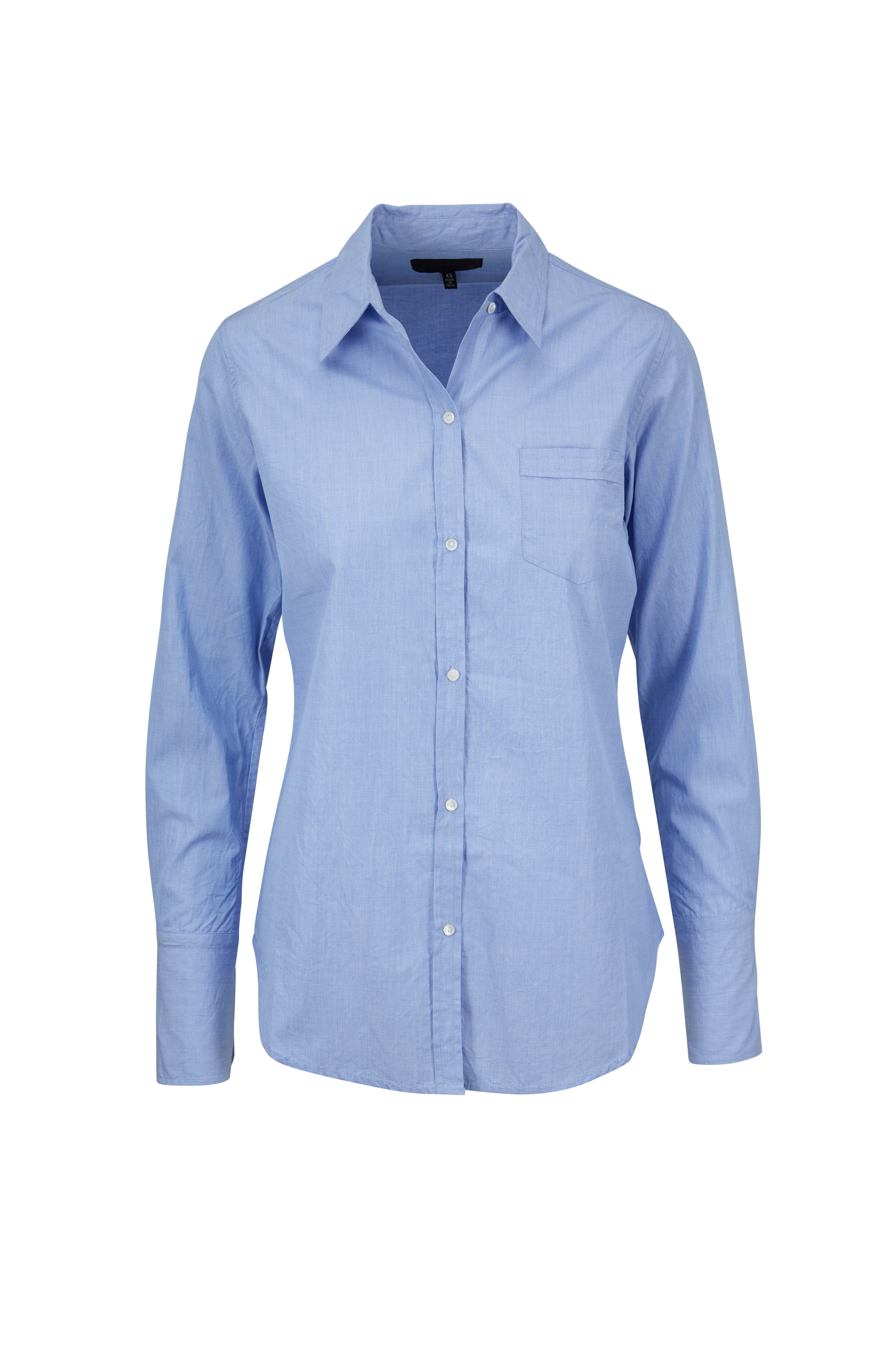 Nili Lotan - Travis Light Blue Wash Denim Shirt | Mitchell Stores