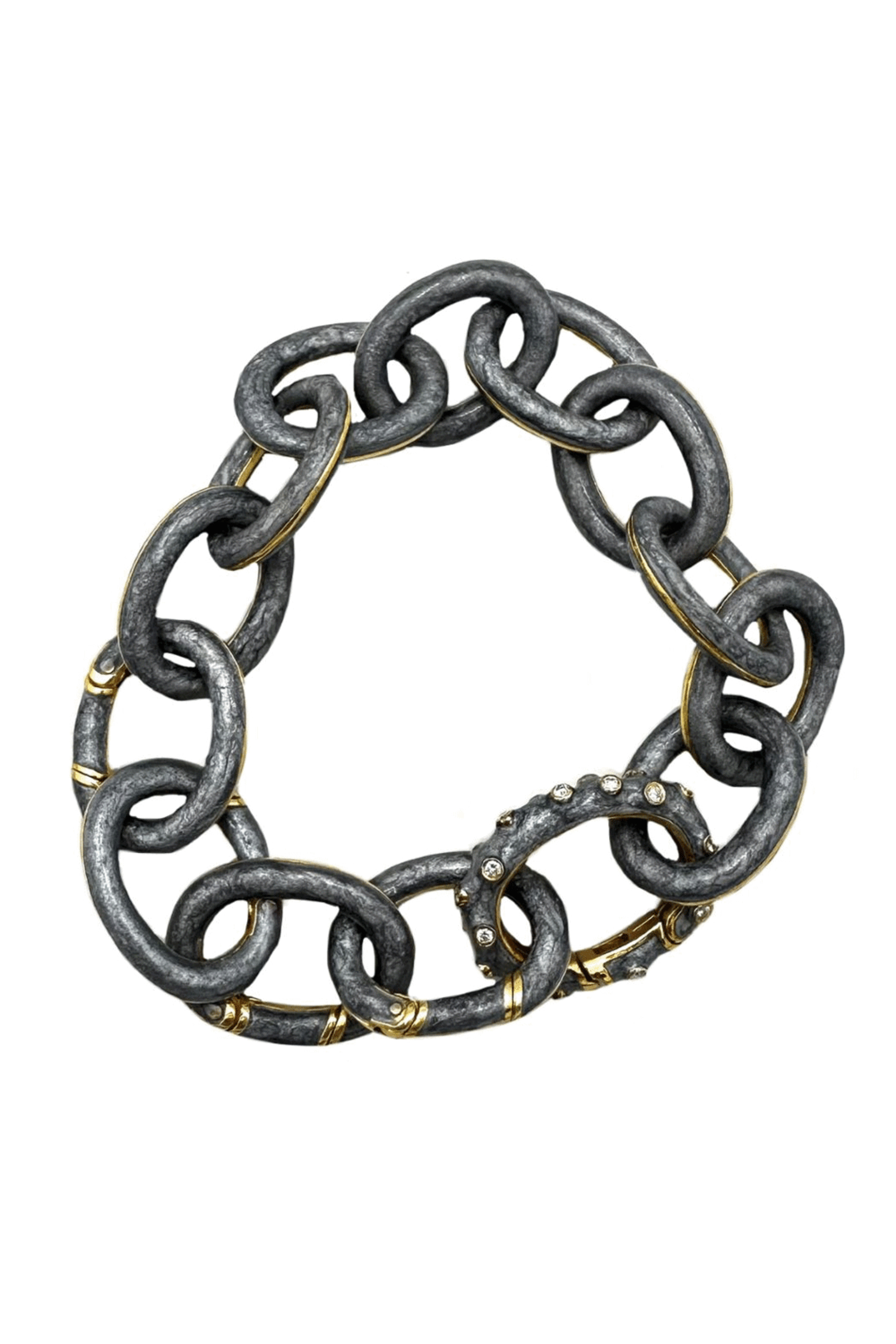 Valentino Garavani - Rockstud Leather Bracelet in Popeline Blue
