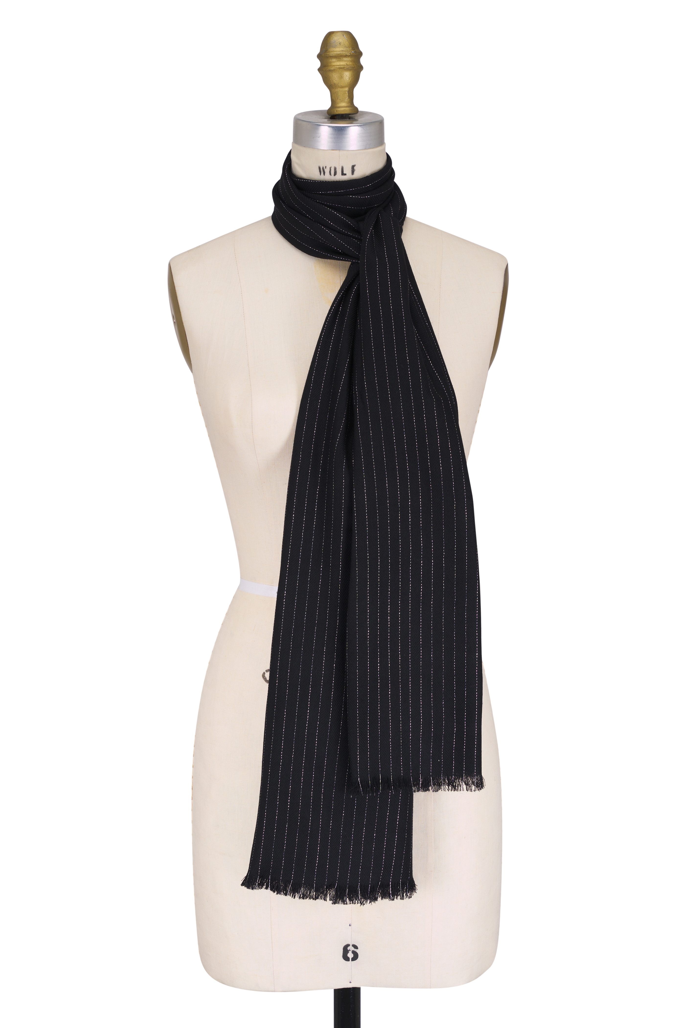 Saint Laurent - Graphite & Black Leopard Print Silk Scarf