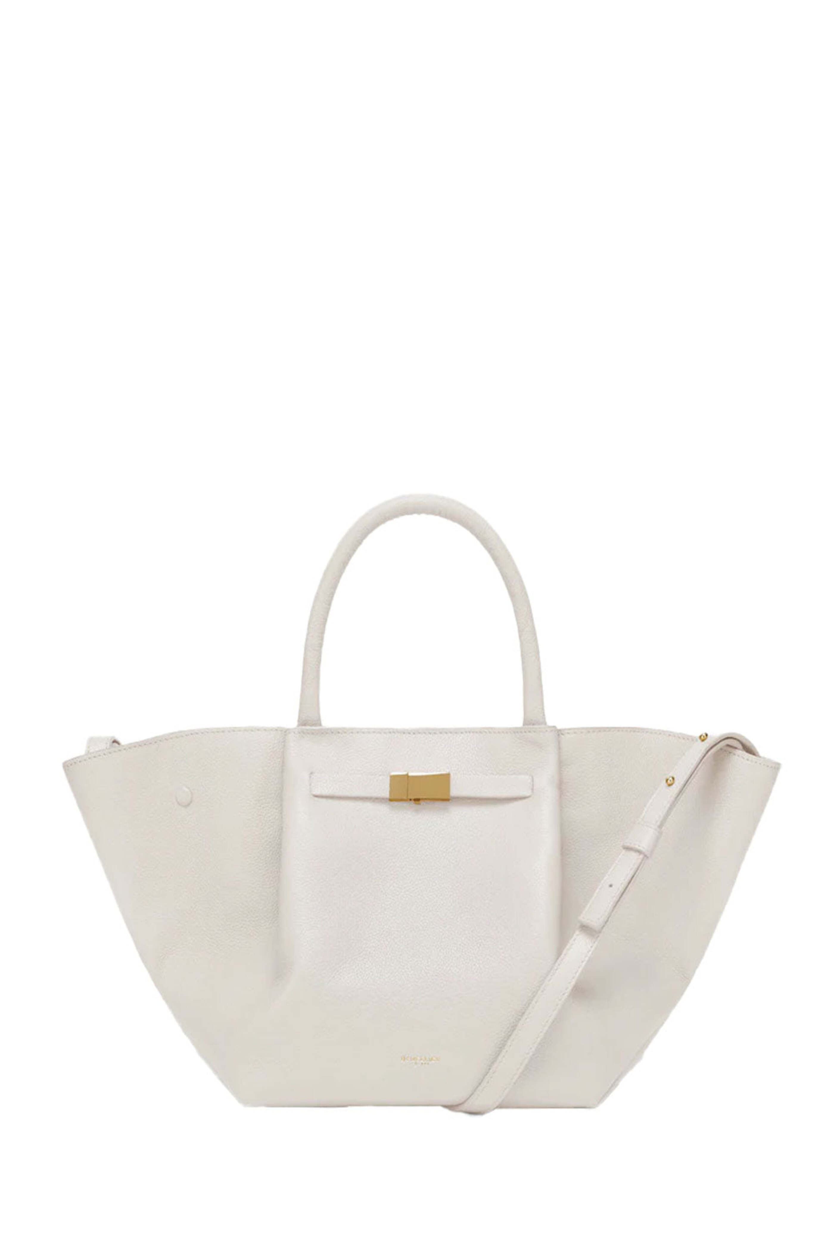 The Row - Nu Mini Twin Ivory Leather Crossbody Bag