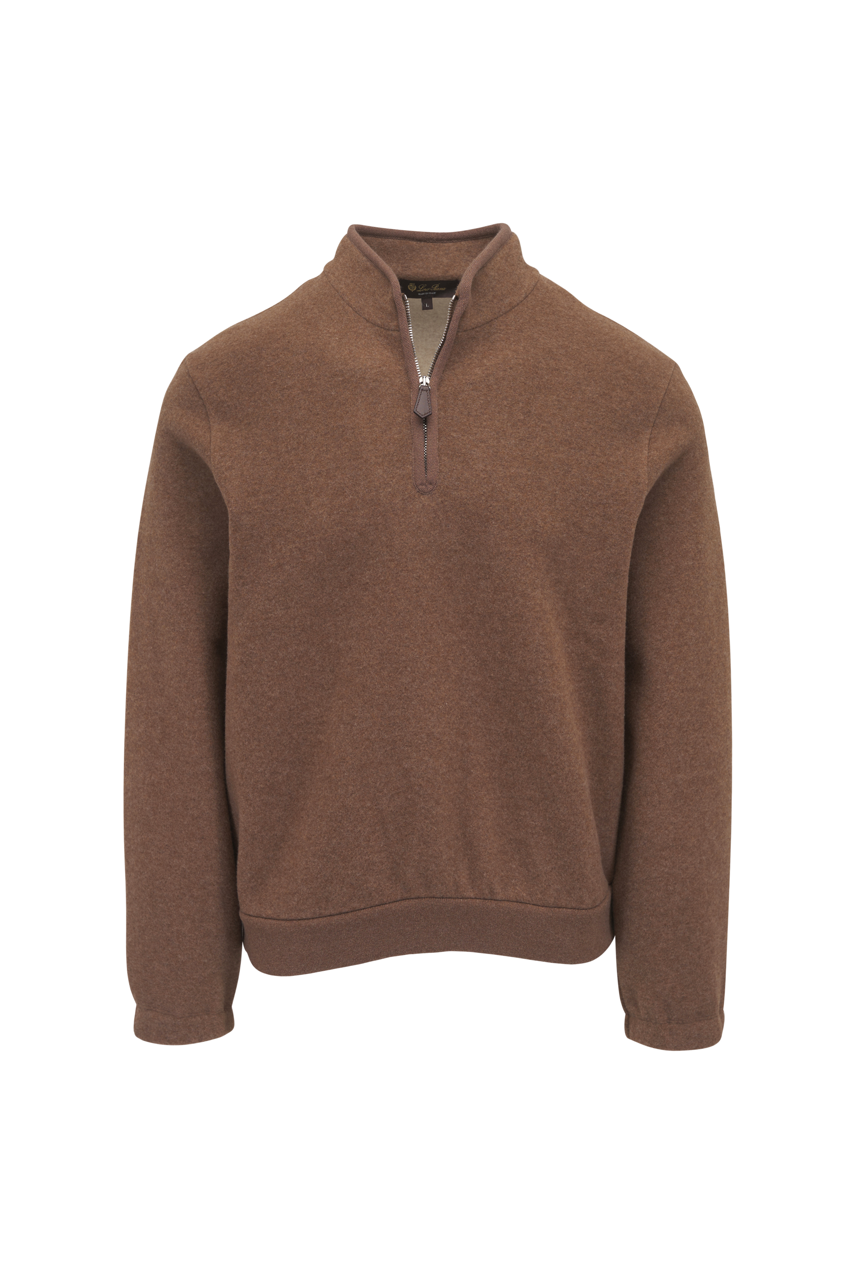 Brunello Cucinelli - Brown Cotton English Knit Ribbed Shawl Cardigan