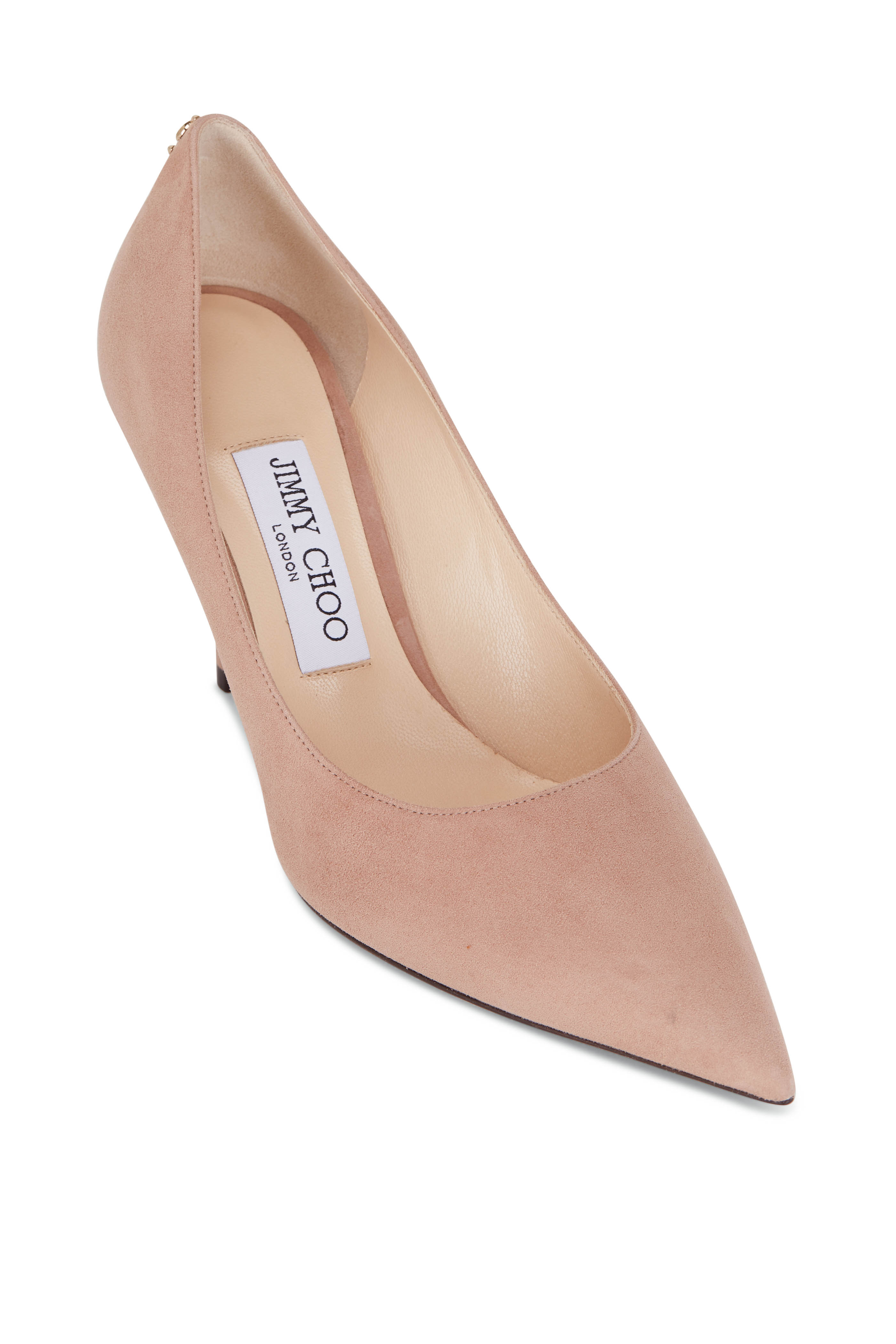 Jimmy Choo - Vanessa Nude Suede & Leather Tie Pump, 85mm