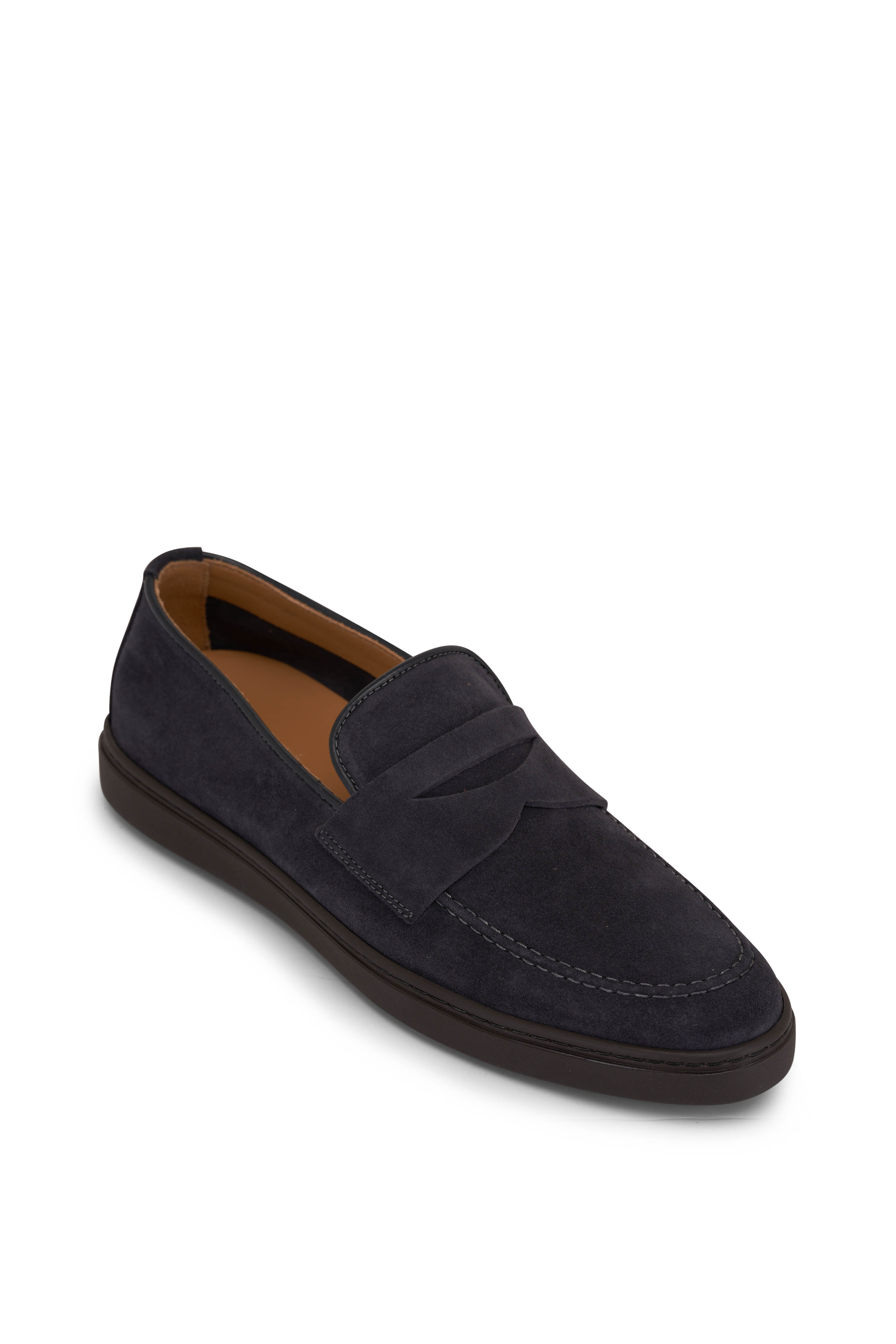 Trask Sadler Snuff English Suede Penny Loafer Mitchell Stores