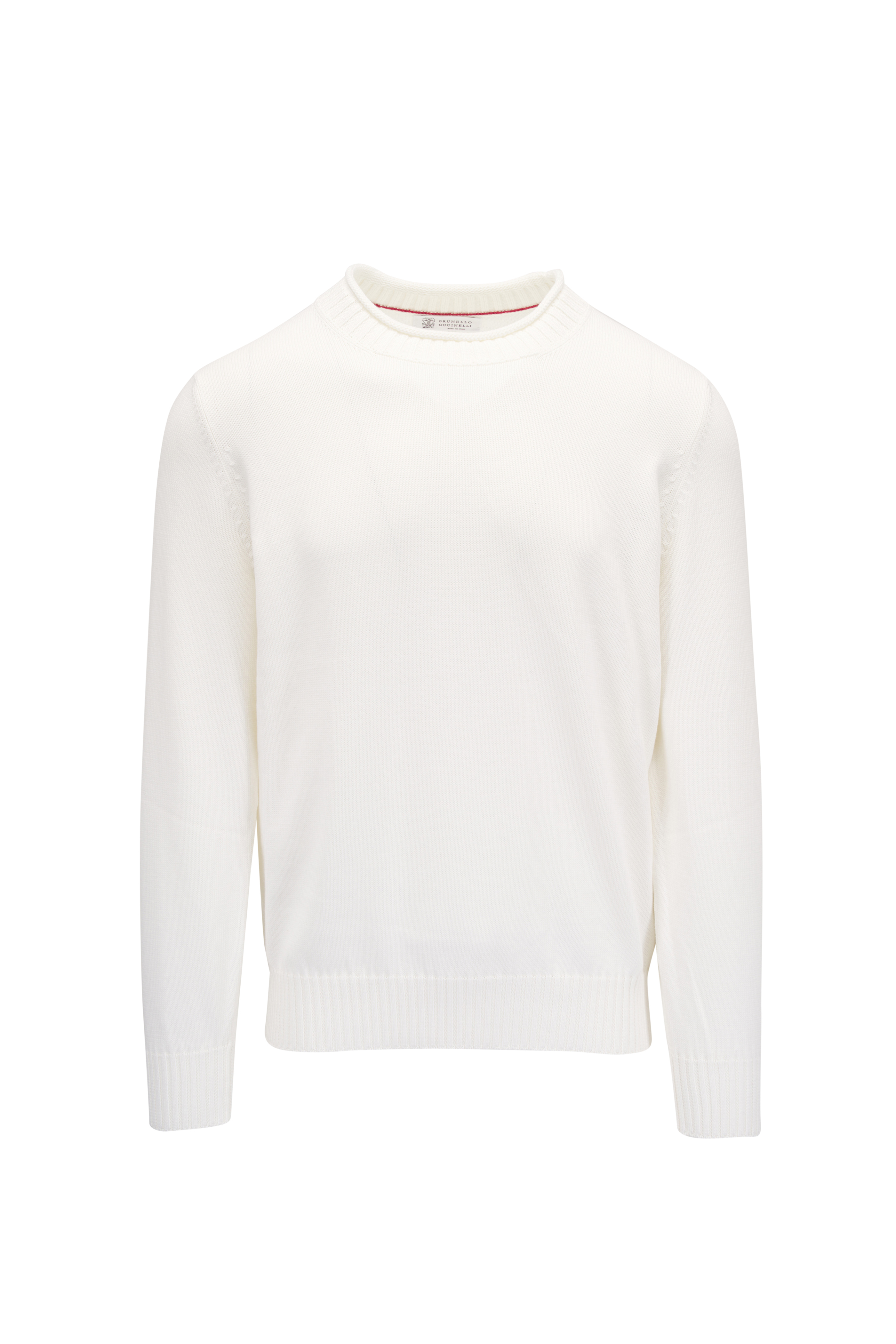 ブルネロクチネリ　コットンジャンパー　ホワイト BRUNELLO CUCINELLI(ブルネロクチネリ) メンズ - 海外通販のBUYMA
