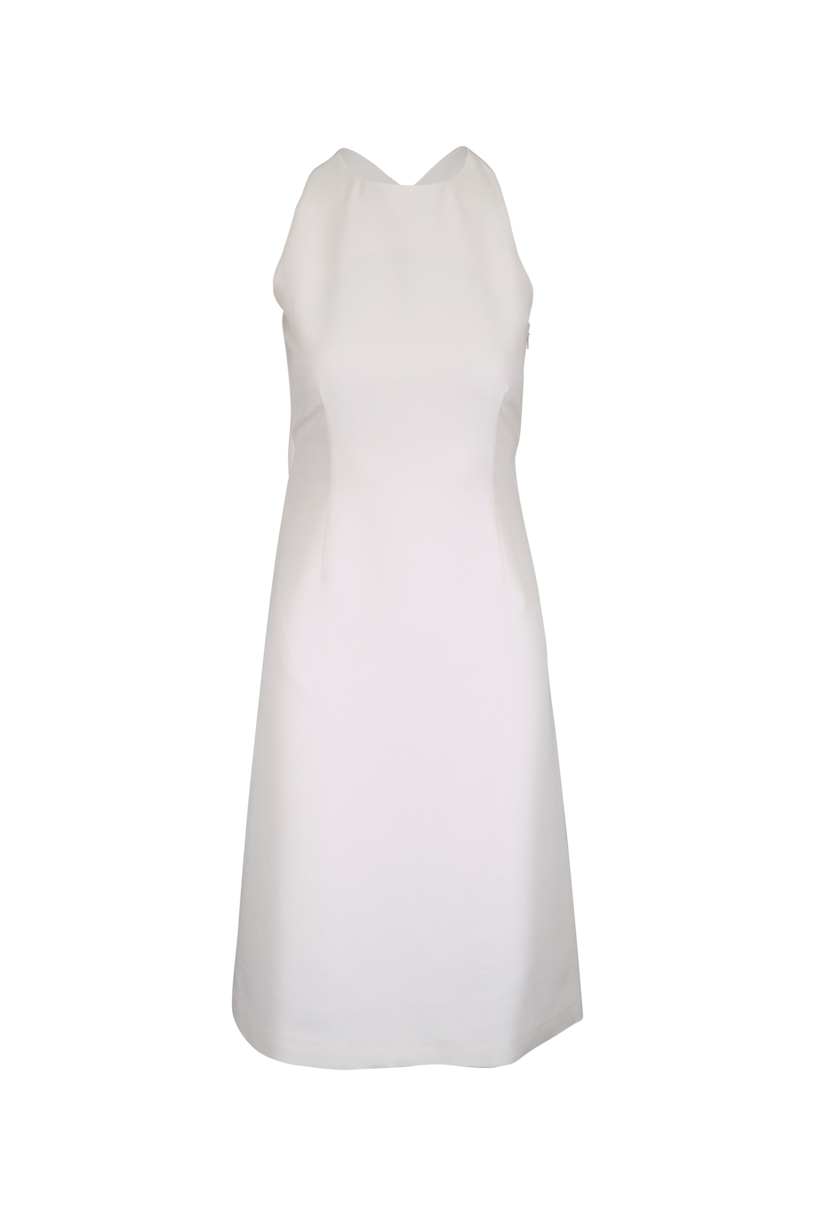 ワンピース BOTTEGA VENETA WHITE VISCOSE MINI DRESS Bottega Veneta - Fluid Chalk White Viscose & Linen Midi Dress