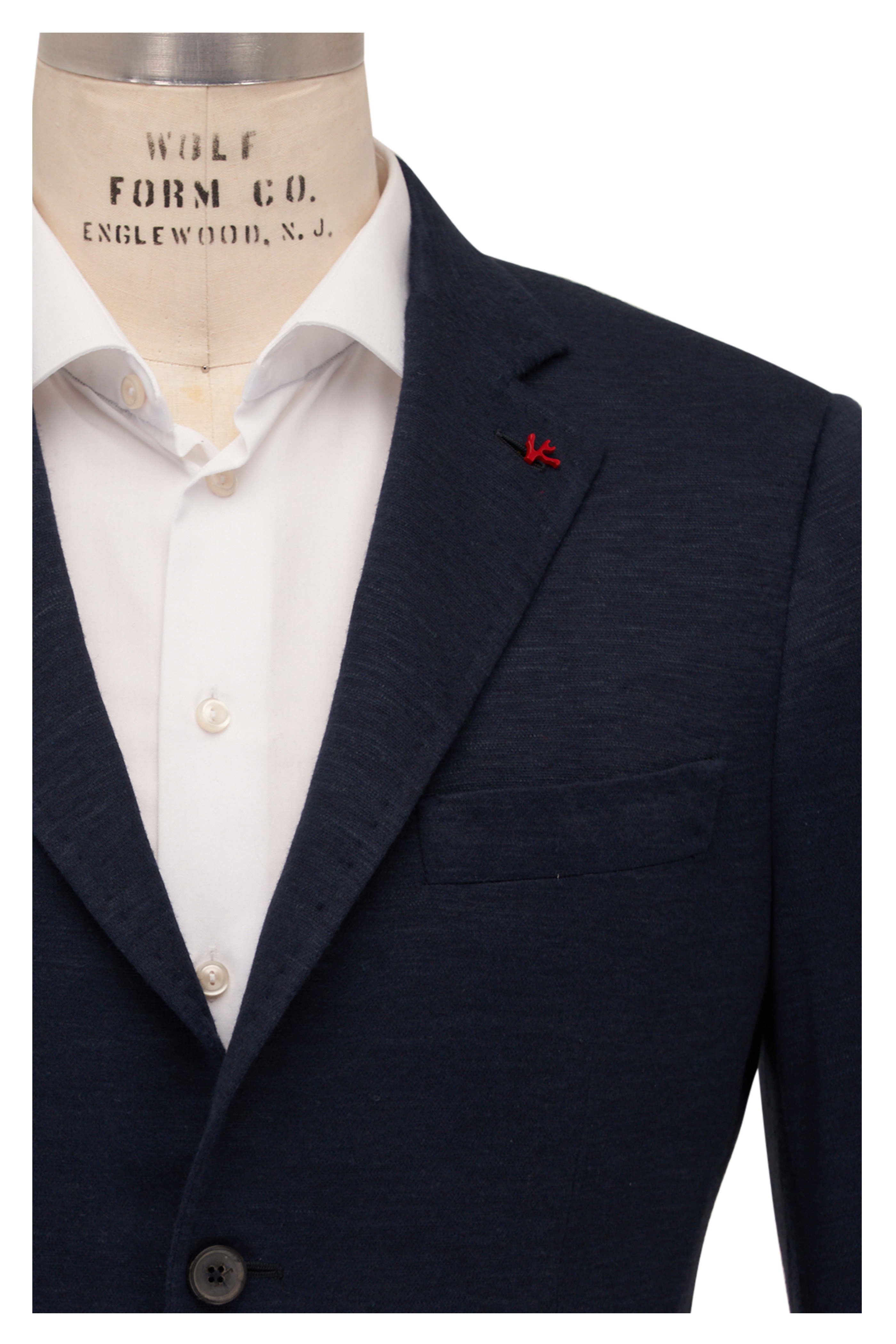 Navy Wool & Silk Suit