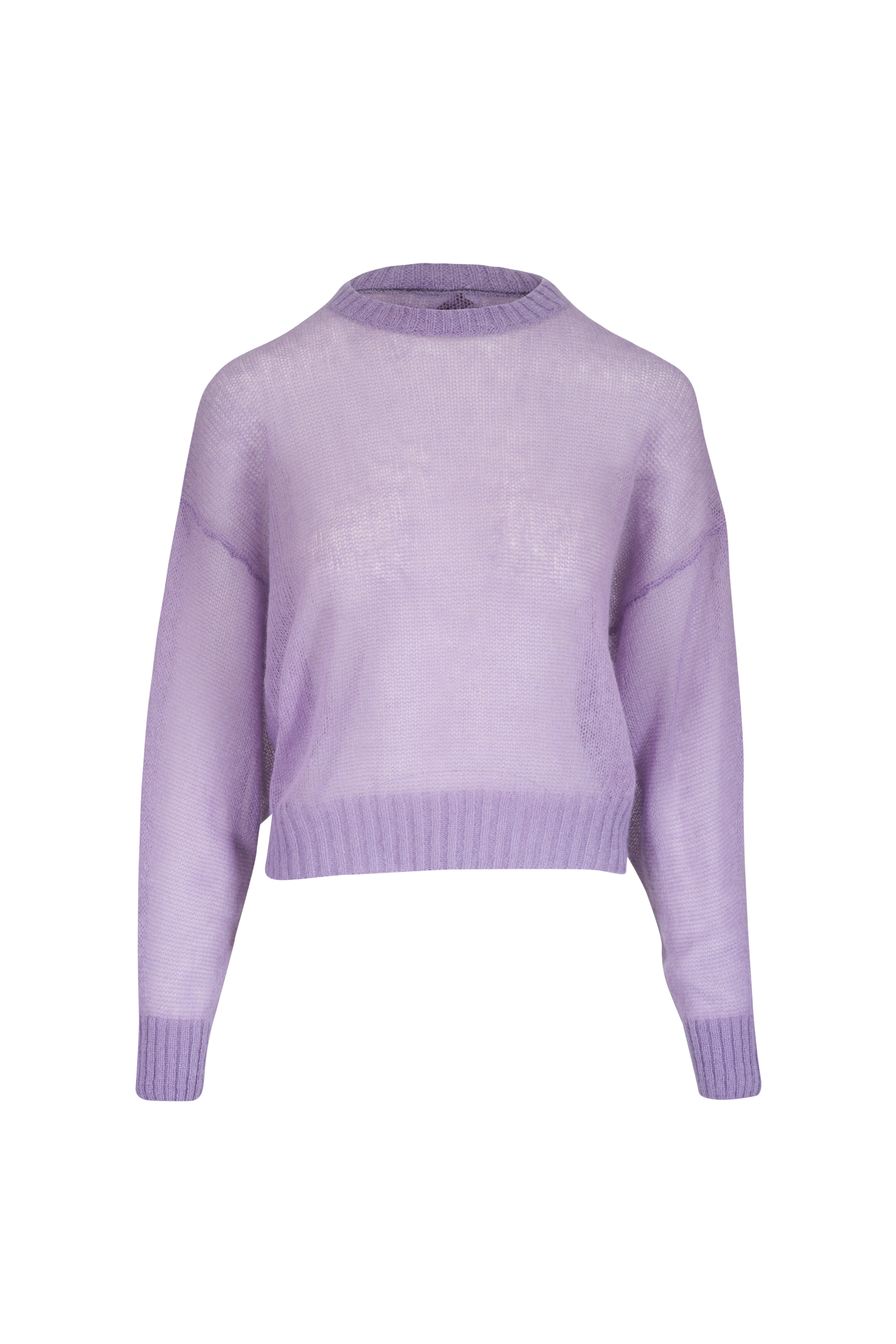 Brunello Cucinelli - Lilac Sheer Knit Sweater | Mitchell Stores