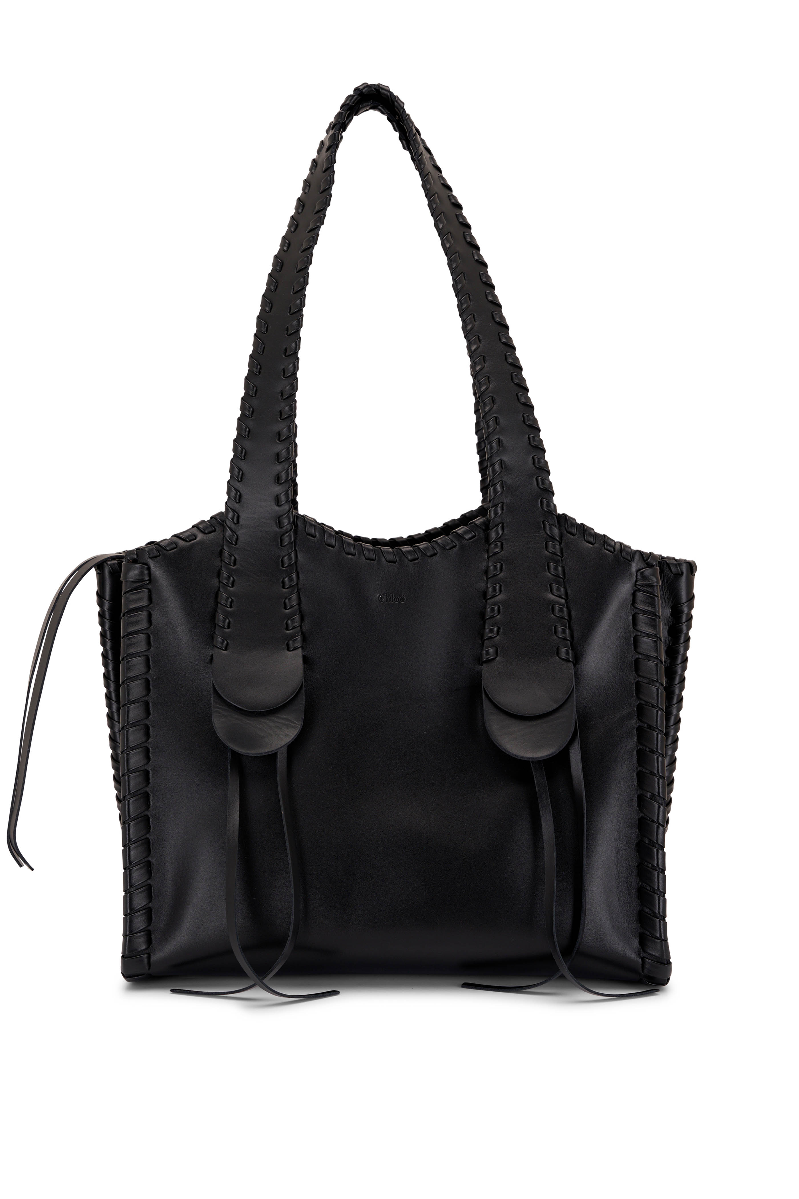 The Sara Tote in Black Pebbled Leather– KHAITE