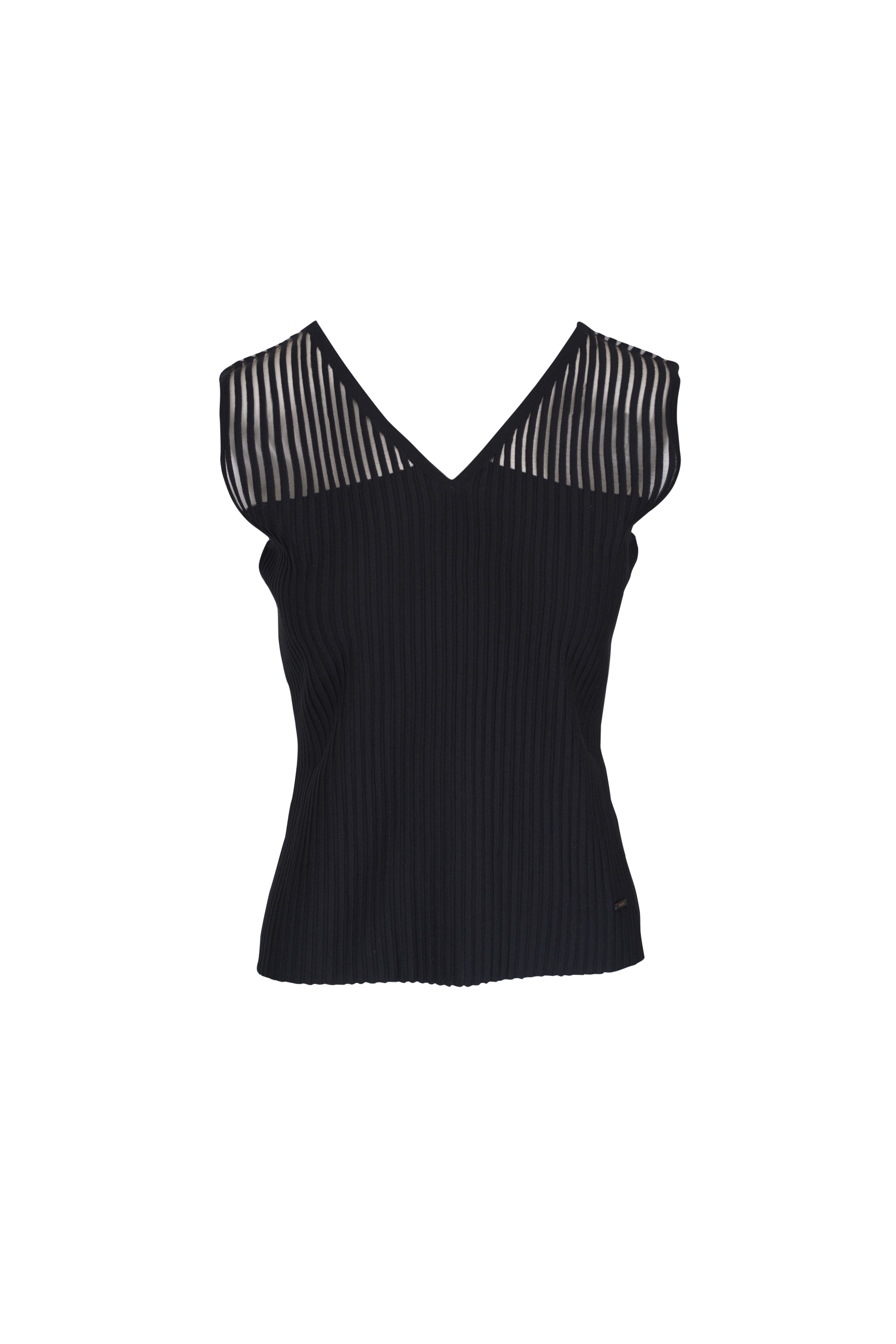 【ARMANI COLLEZIONI】TWIST TOPS 478T ARMANI COLLEZIONI Sleeveless Shirt Black 42 (K-106328) | PLAYFUL