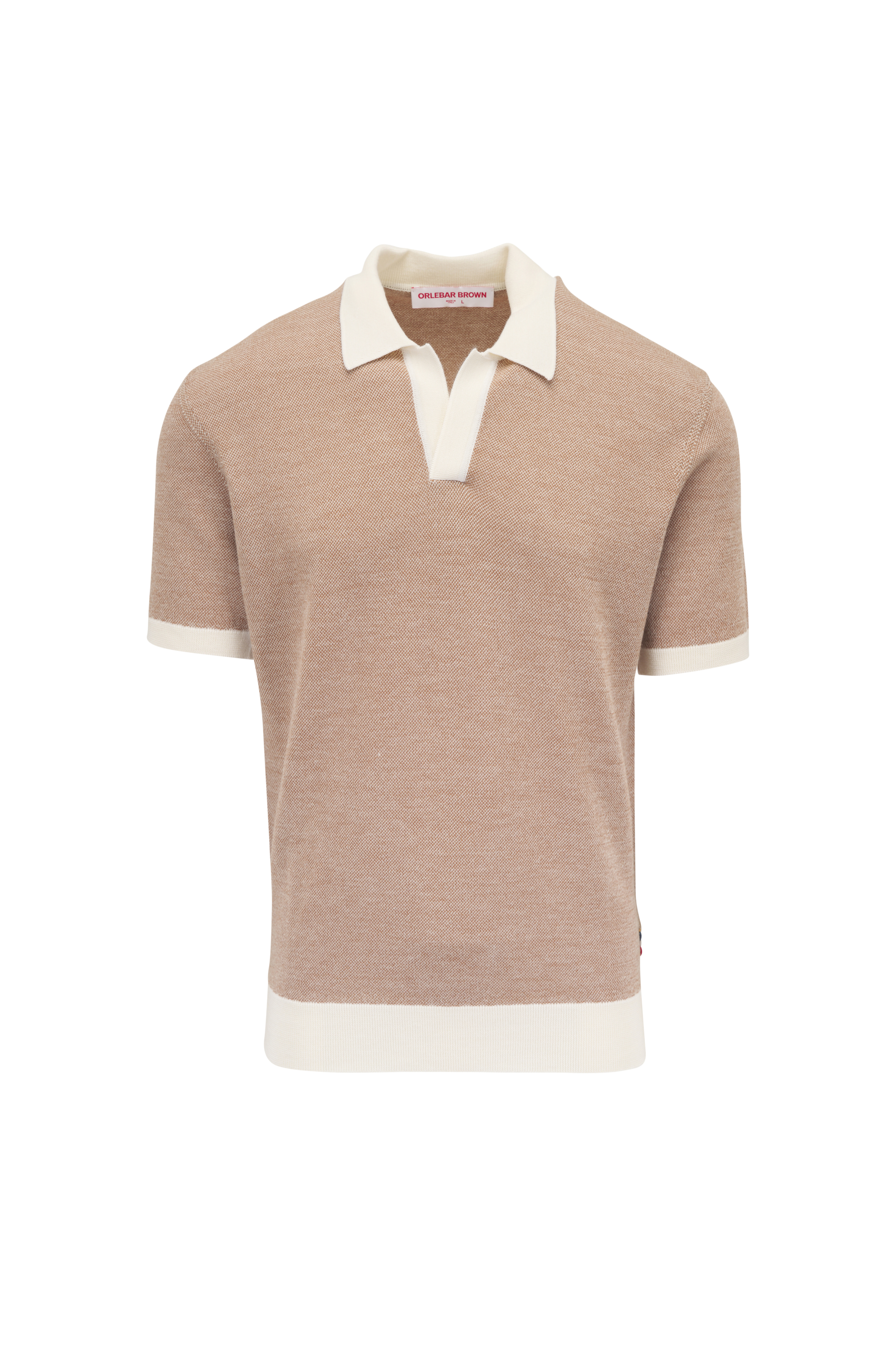 Orlebar Brown - Felix Burgundy Tipped Polo | Mitchell Stores