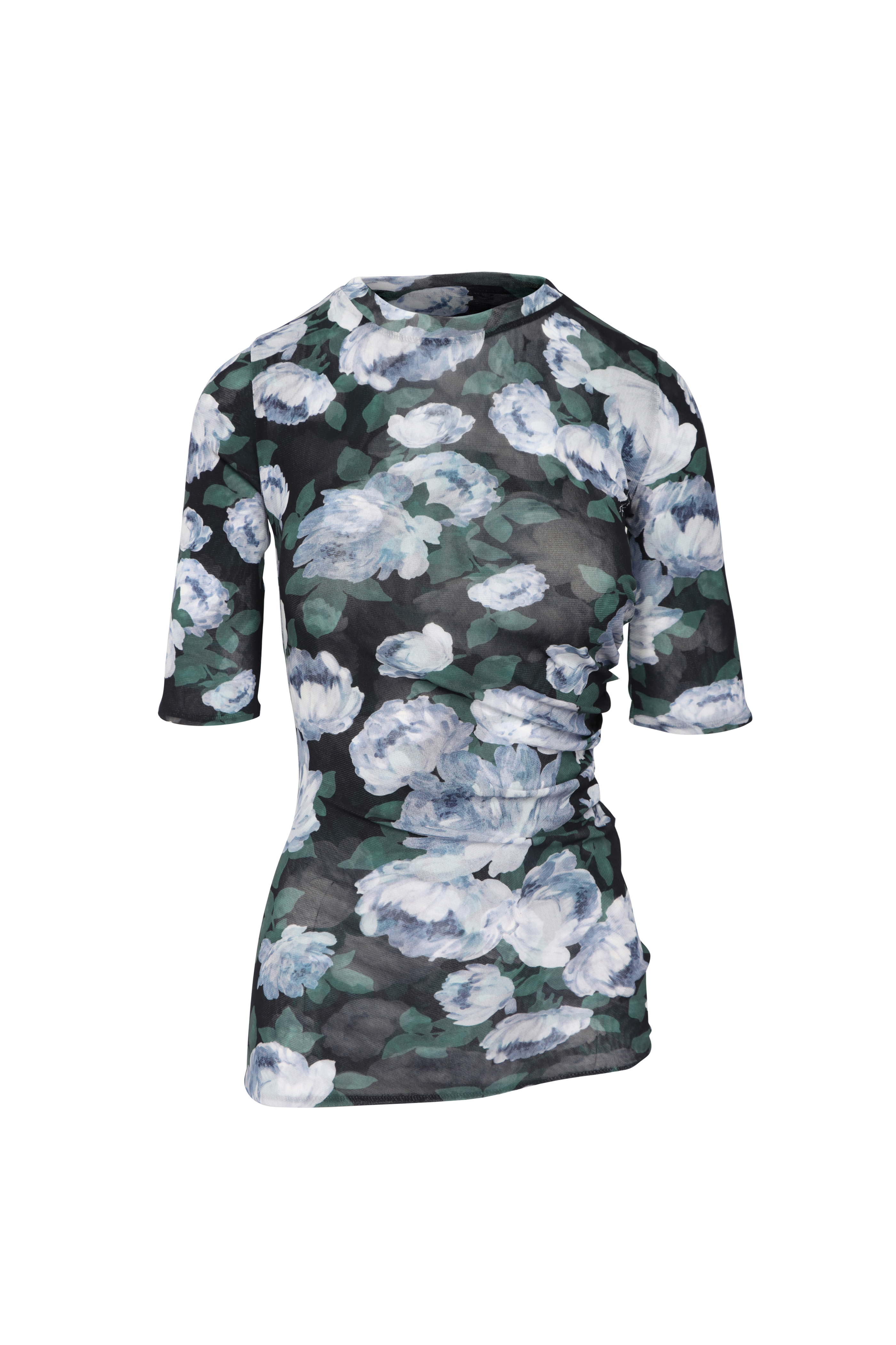 Dolce & Gabbana - Blue Lurex Elbow Sleeve Knit | Mitchell Stores