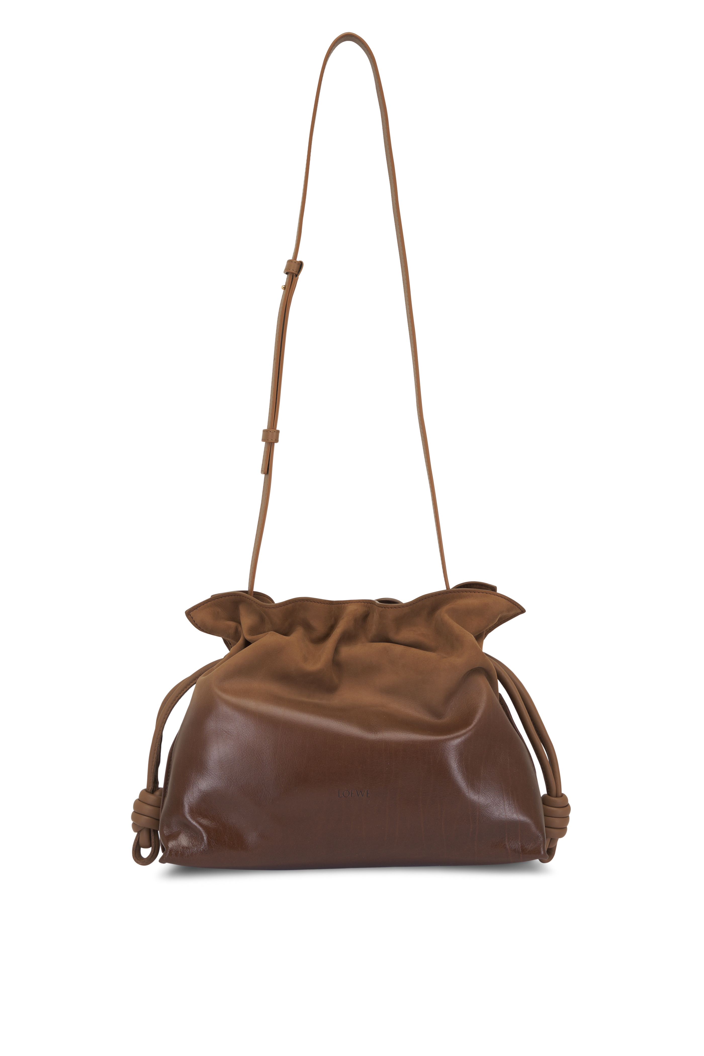 Loewe - Medium Flamenco Dark Khaki Green Leather Clutch